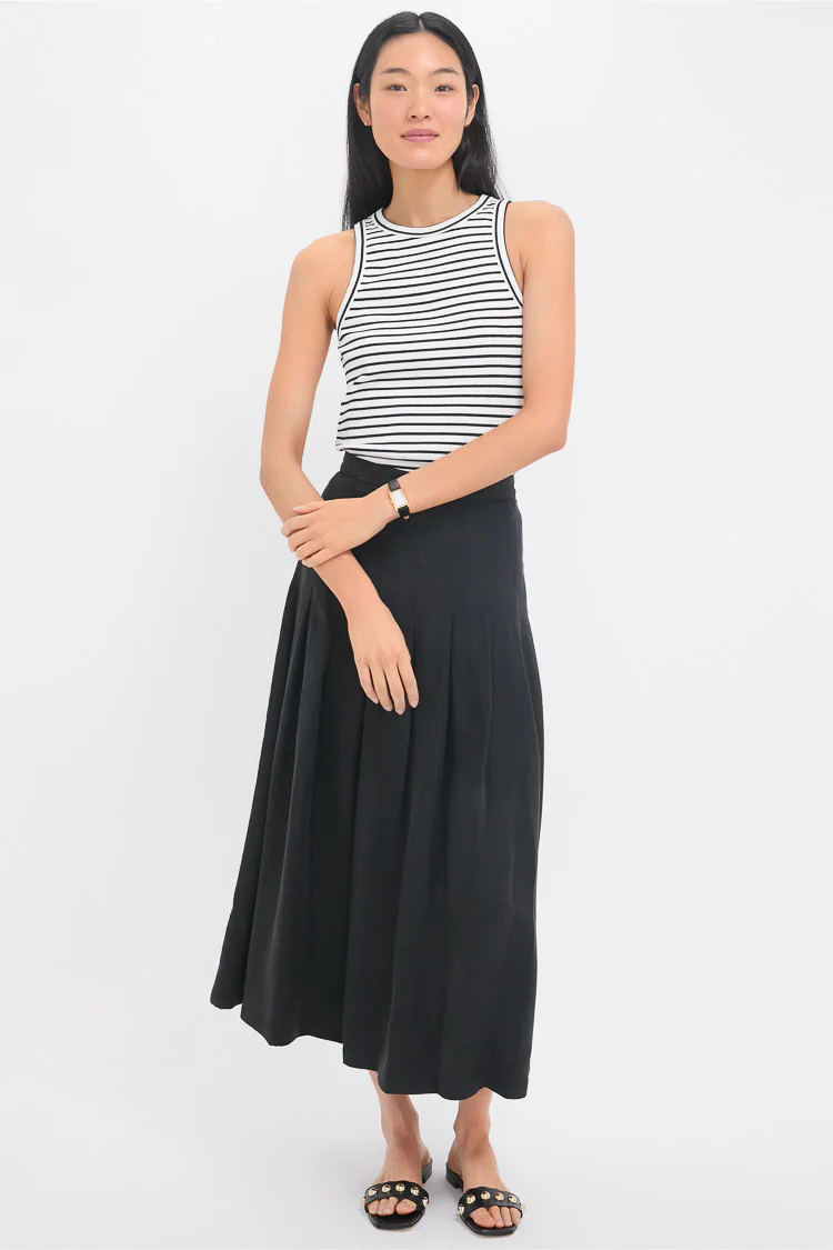 Black Atelier Pleated Maxi Skirt - Image 6