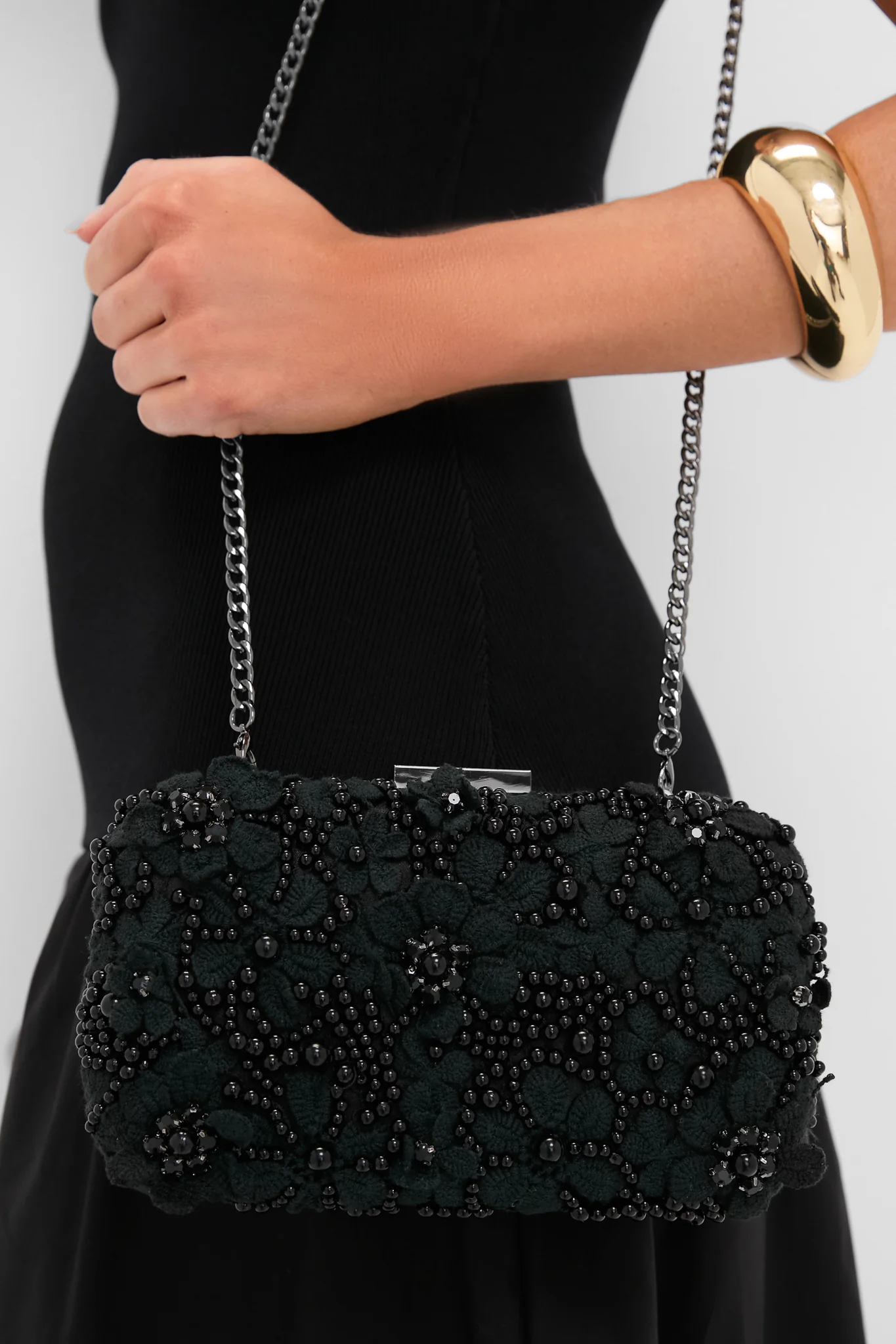 Black Beth Encrusted Clutch - Image 3