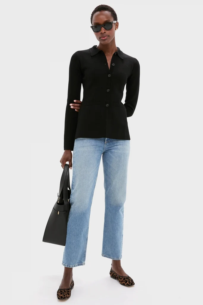 Black Betti Knit Cardi - Image 2