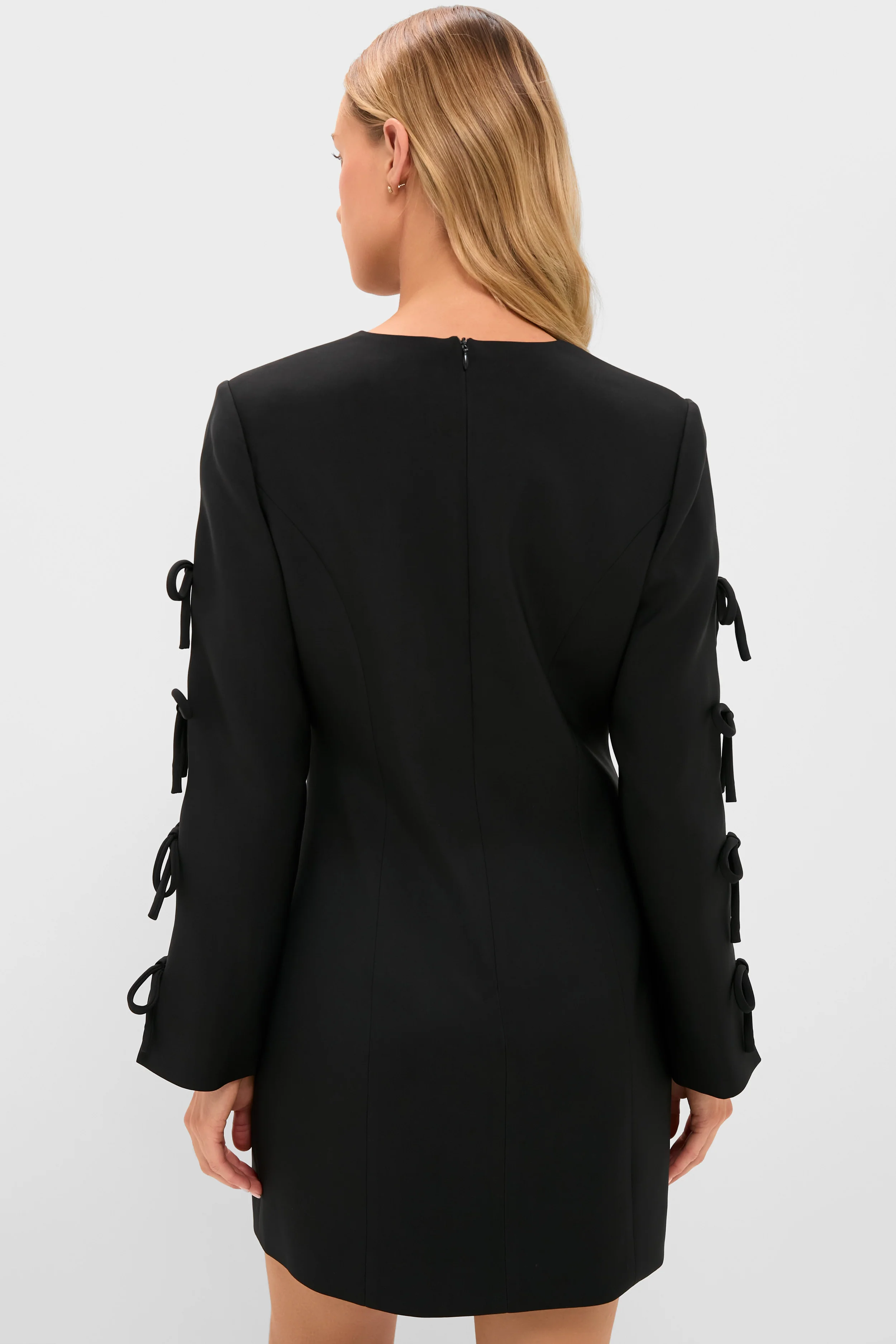 Black Bow Sleeve Belinda Mini Dress - Image 4