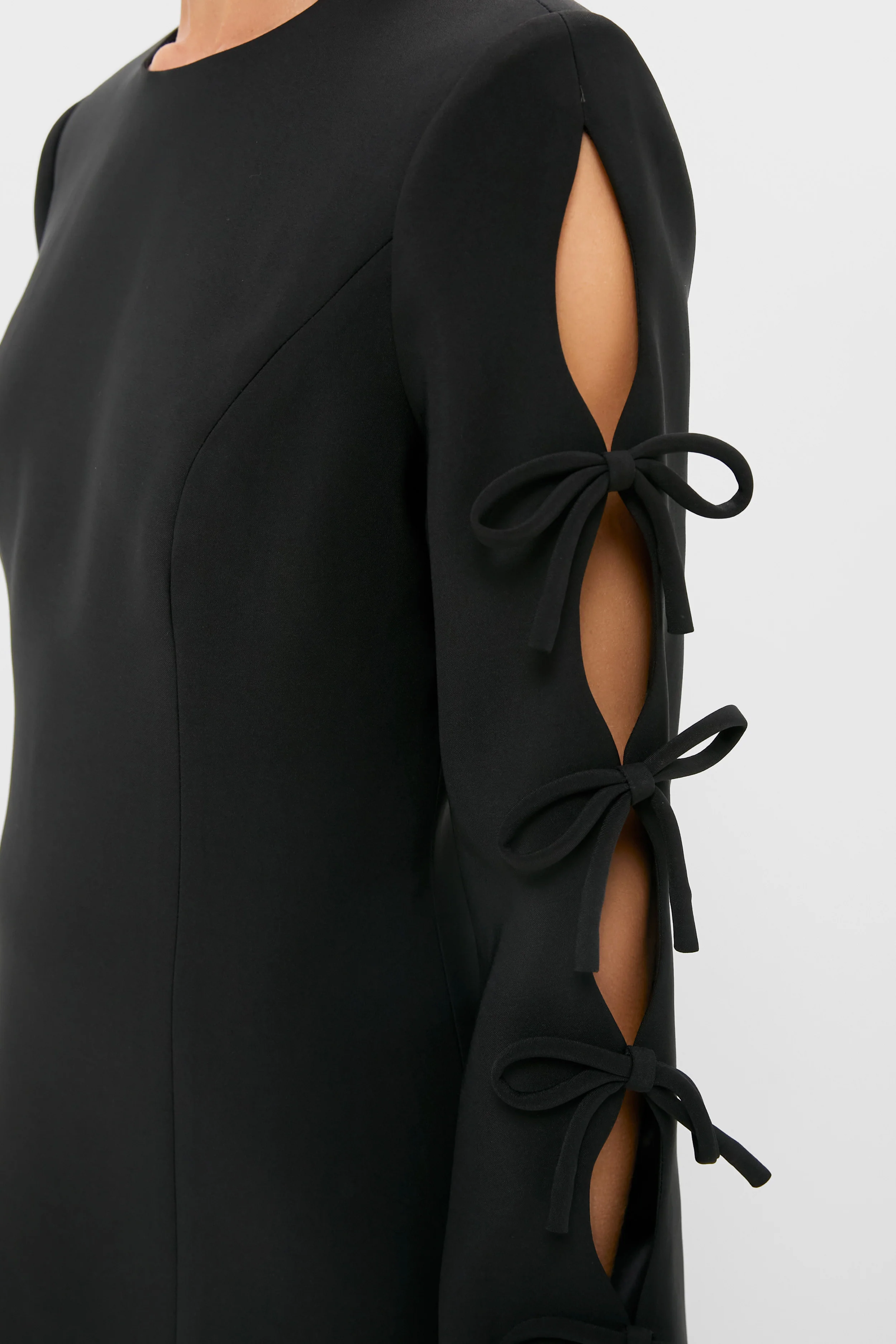 Black Bow Sleeve Belinda Mini Dress - Image 5