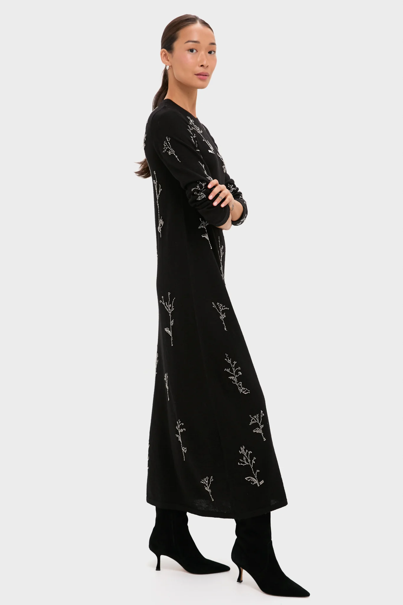 Black Bozka Long Sleeve Maxi Dress - Image 3