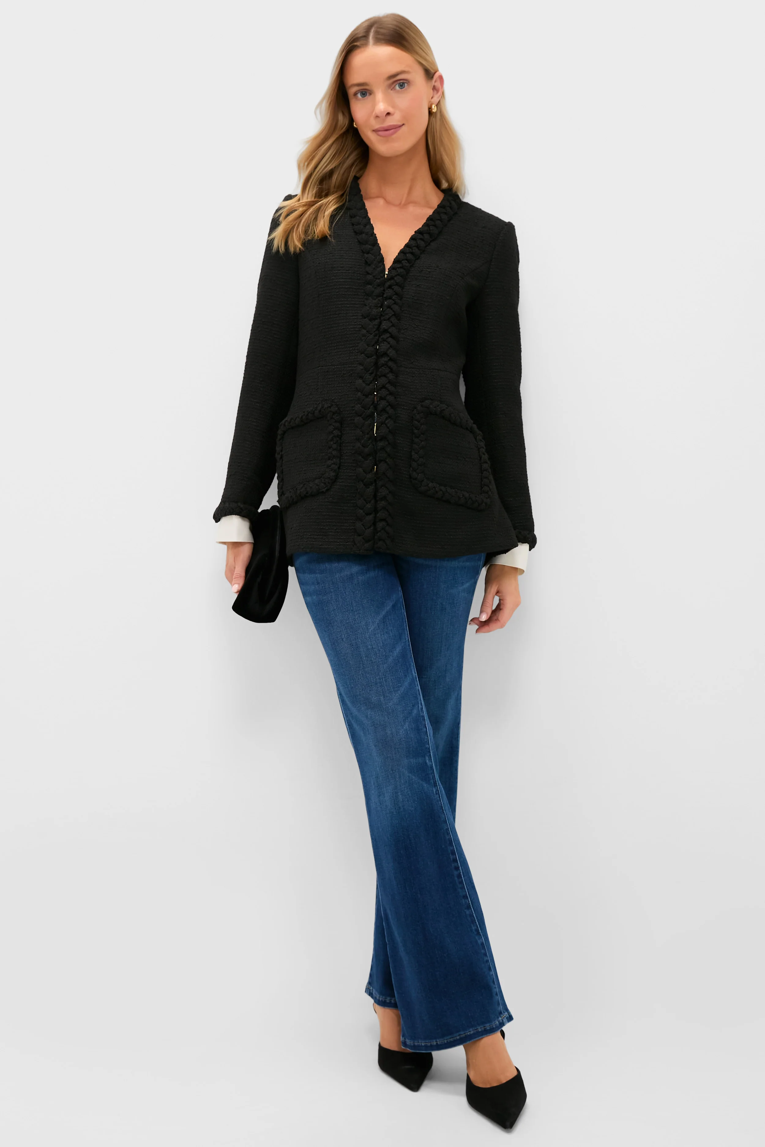 Black Braided Trim Shay Jacket - Image 2