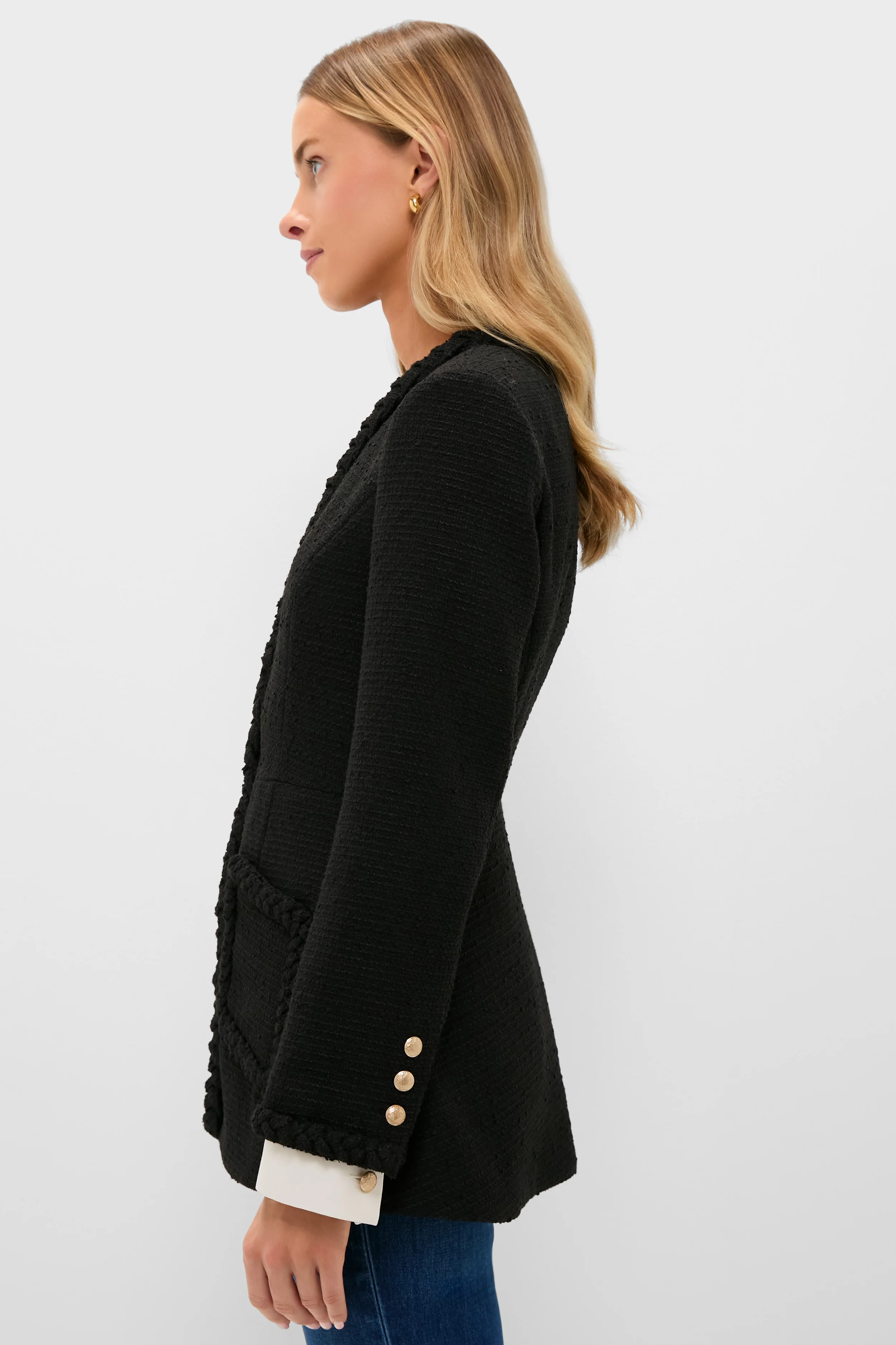 Black Braided Trim Shay Jacket - Image 3