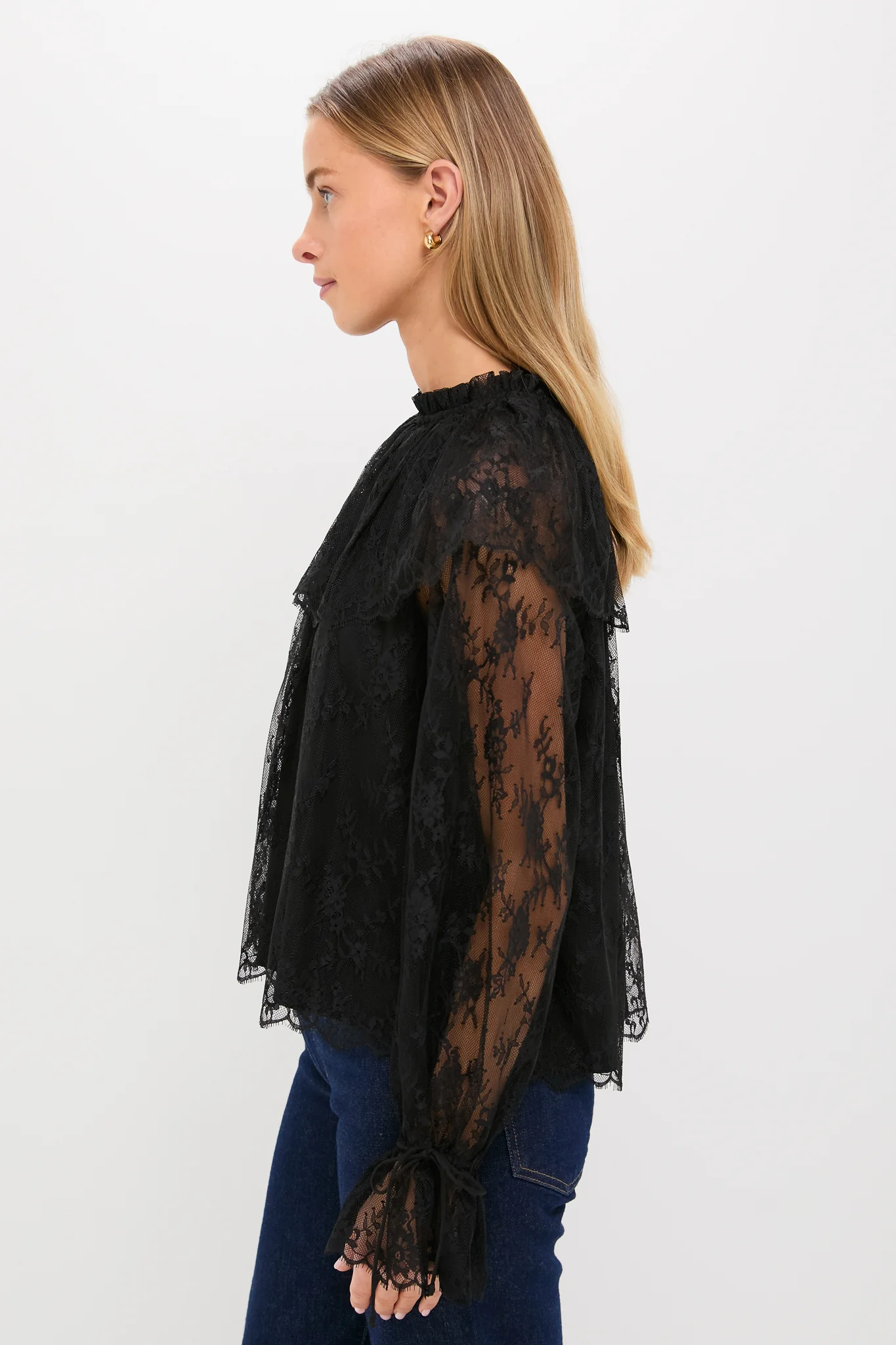 Black Casandra Lace Blouse - Image 3