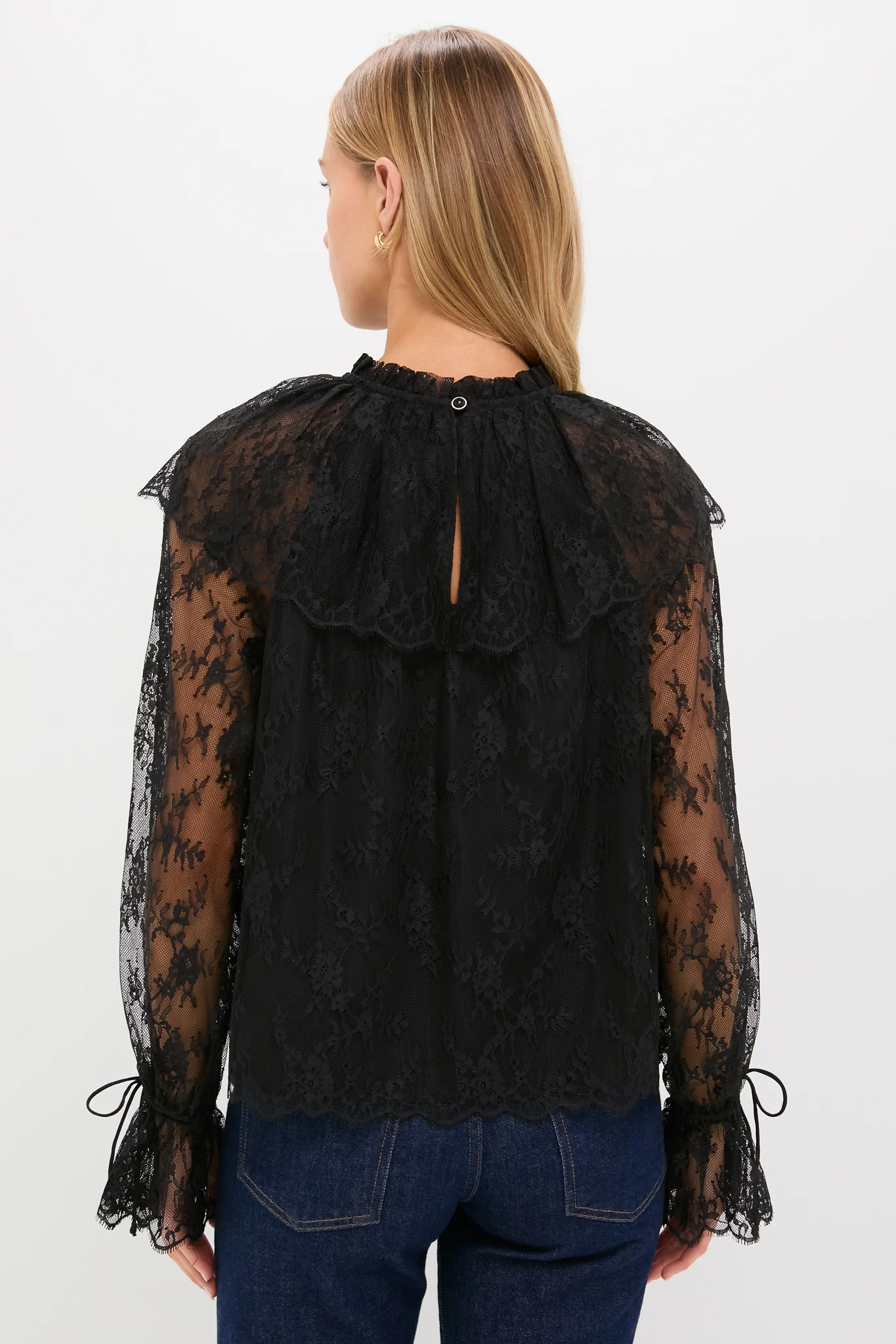 Black Casandra Lace Blouse - Image 4