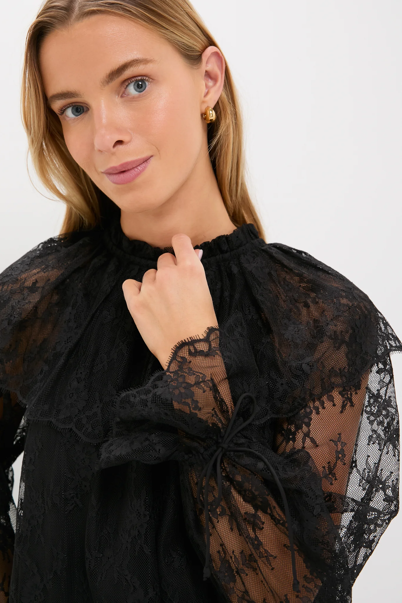 Black Casandra Lace Blouse - Image 5