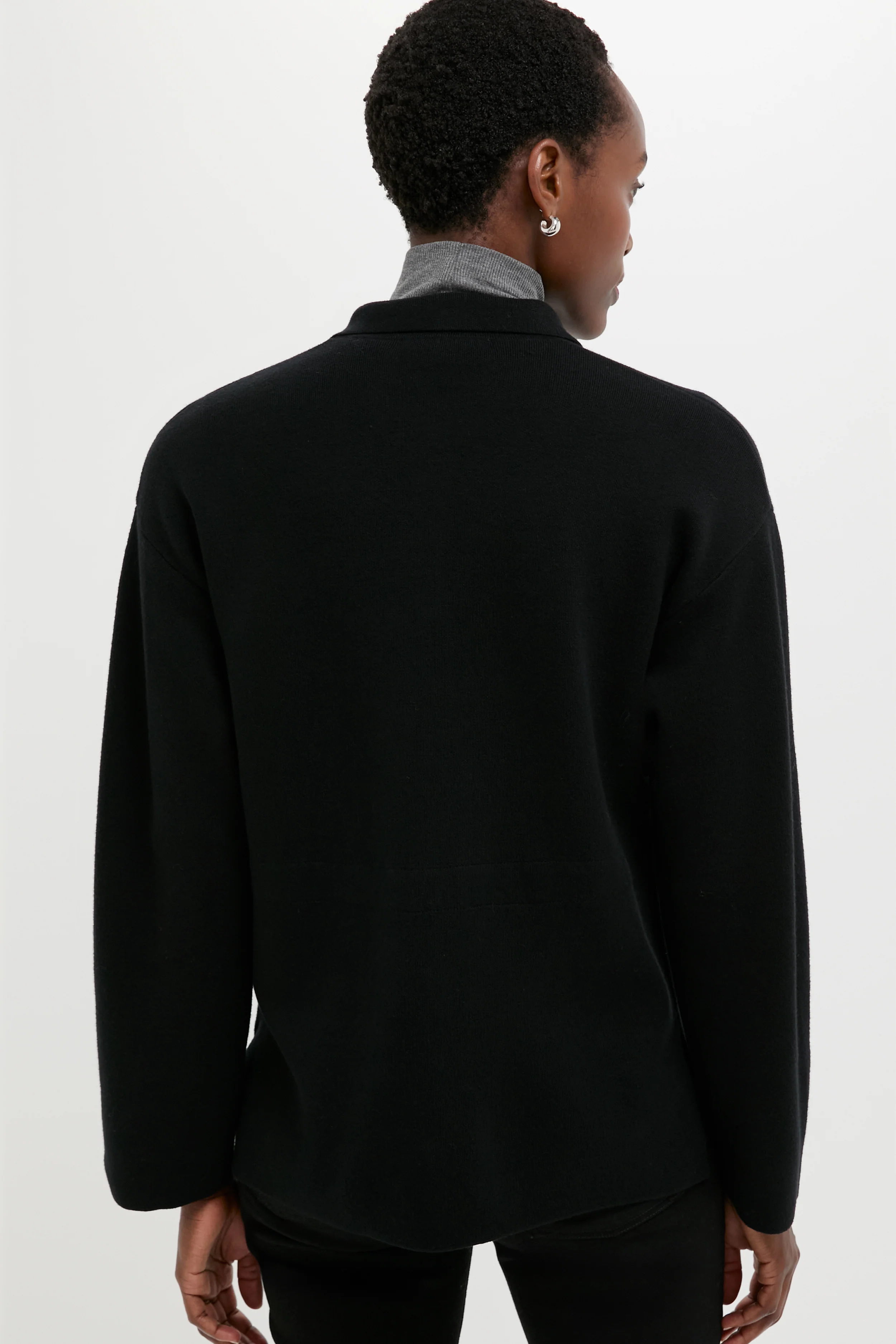 Black Cambridge Sweater Jacket - Image 4