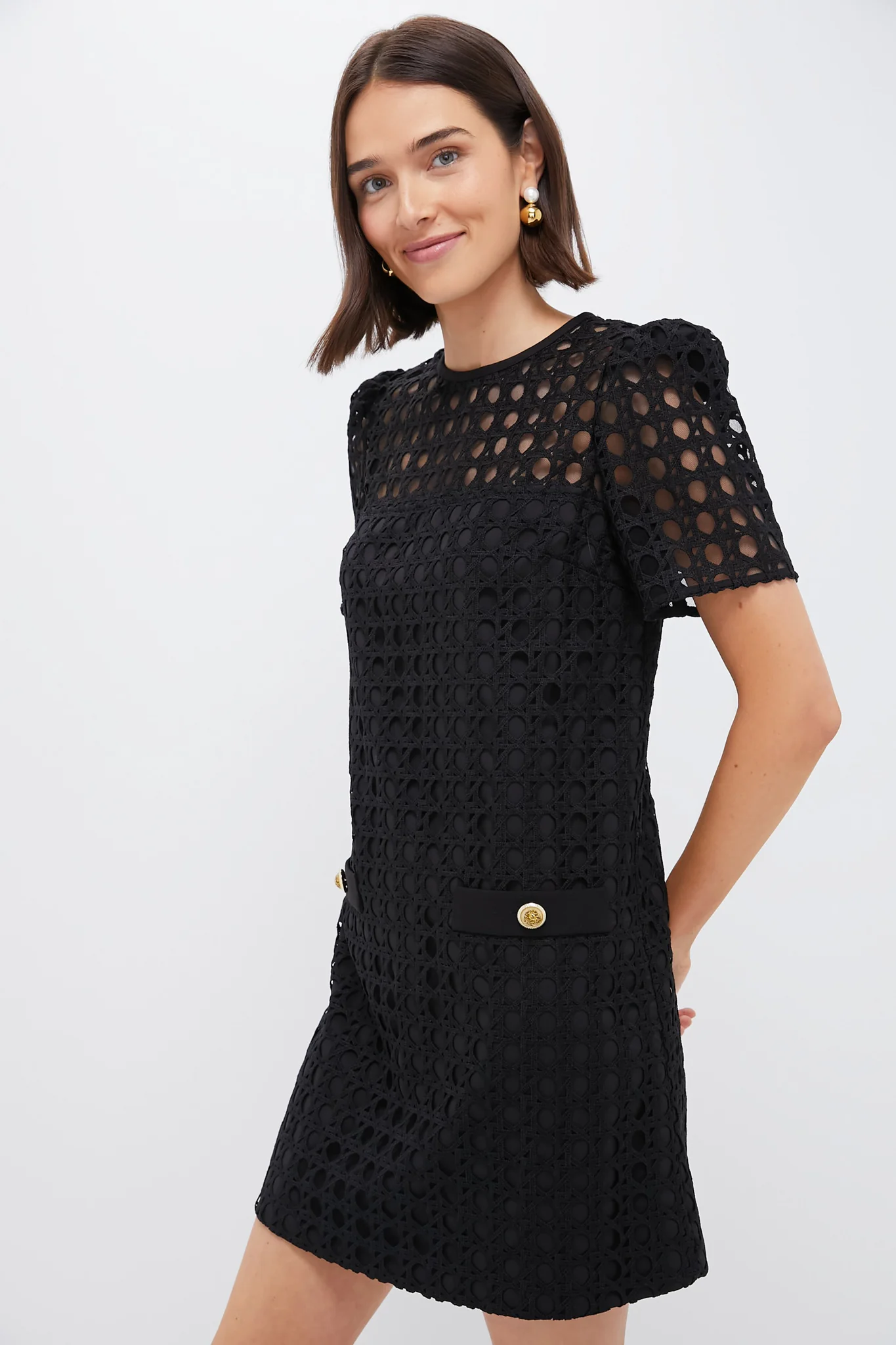 Black Cane Lace Janelle Dress - Image 3