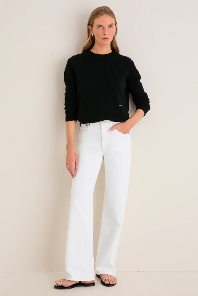 Black Cashmere Boyfriend Bodie Crewneck - Image 6