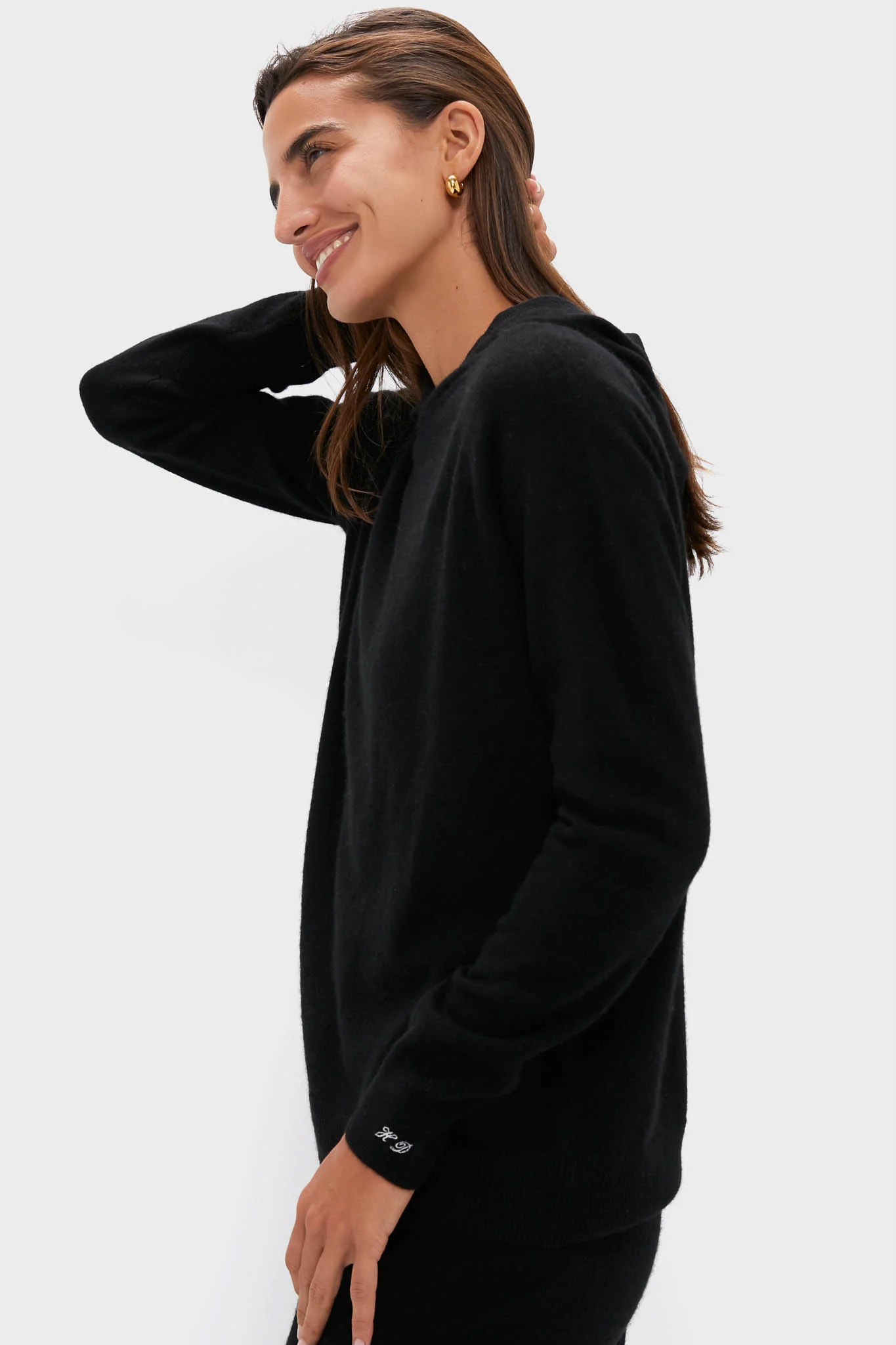 Black Cashmere Jane Hoodie - Image 3