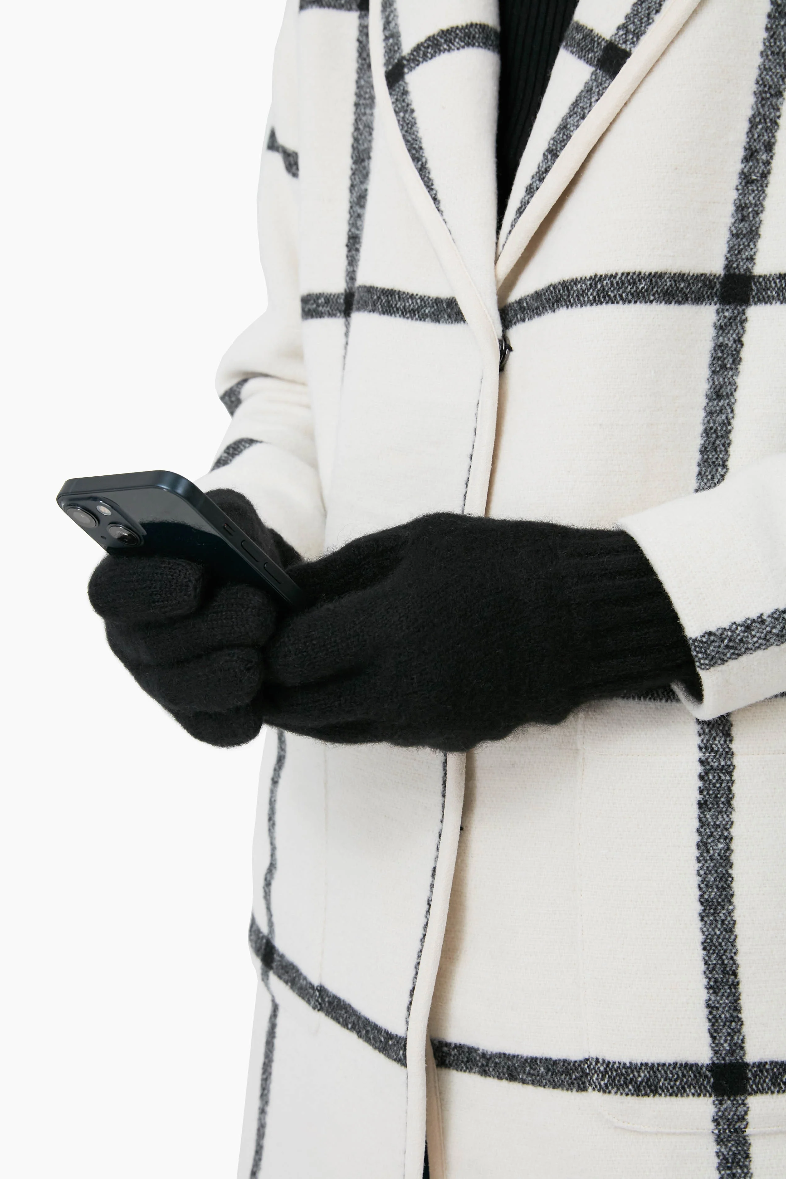 Black Cashmere Texting Gloves - Image 2