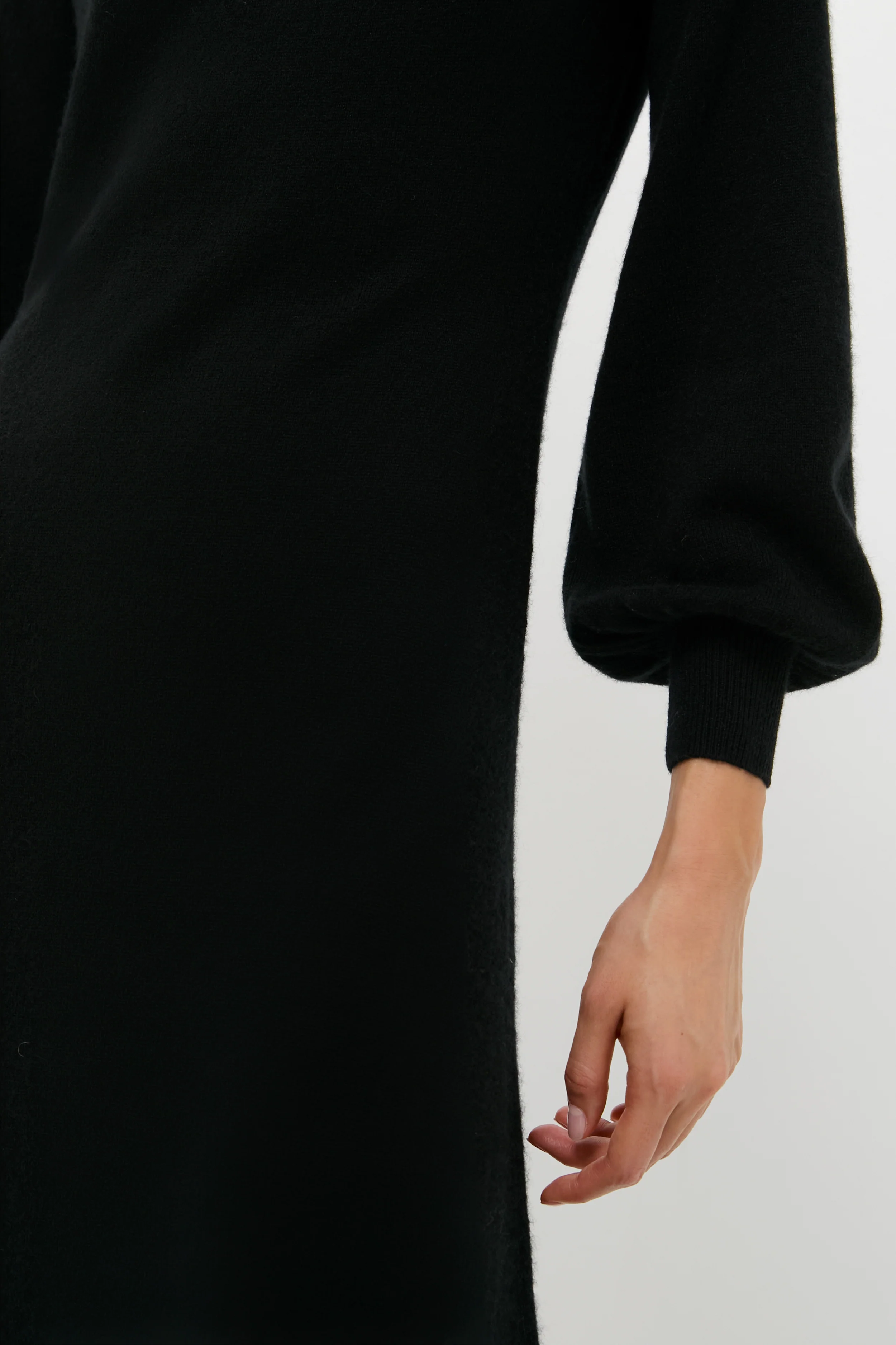 Black Cashmere Turtleneck Maxi Dress - Image 4