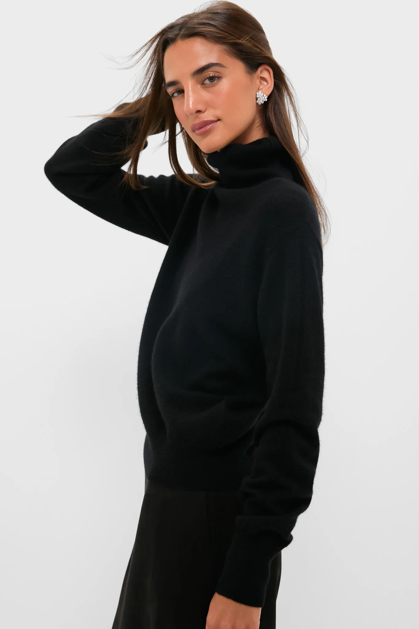 Black Cashmere Turtleneck Sweater - Image 3