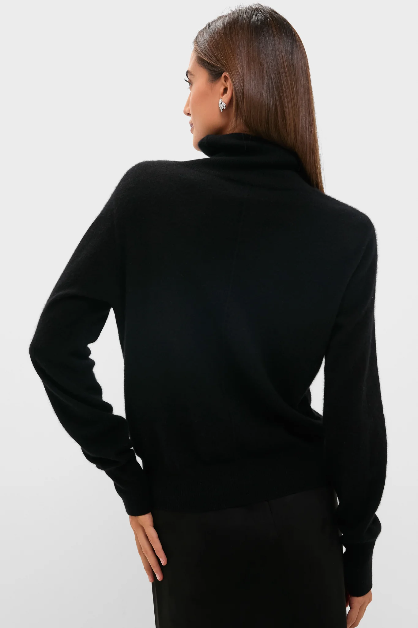 Black Cashmere Turtleneck Sweater - Image 4