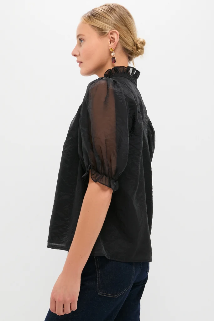 Black Chiffon Selena Blouse - Image 3