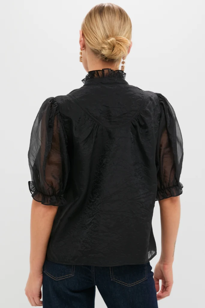 Black Chiffon Selena Blouse - Image 4