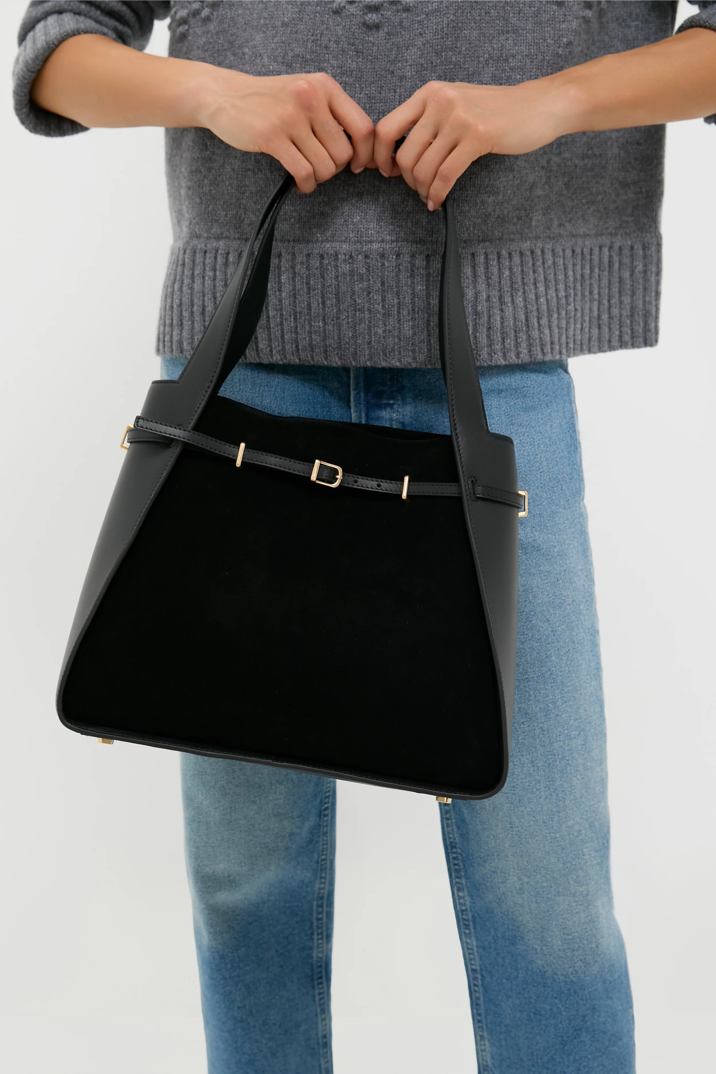Black Cleo Suede Tote - Image 2