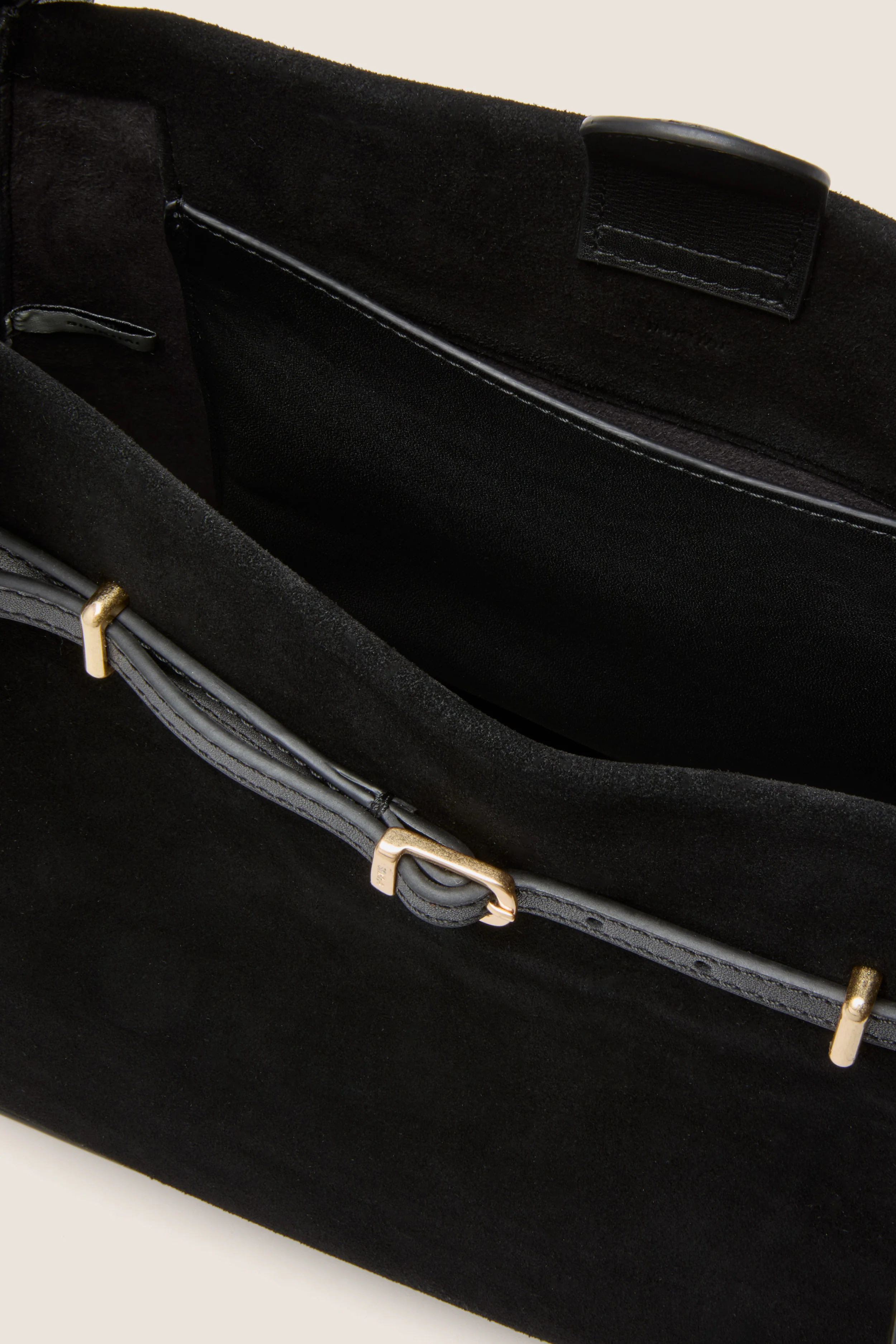 Black Cleo Suede Tote - Image 6