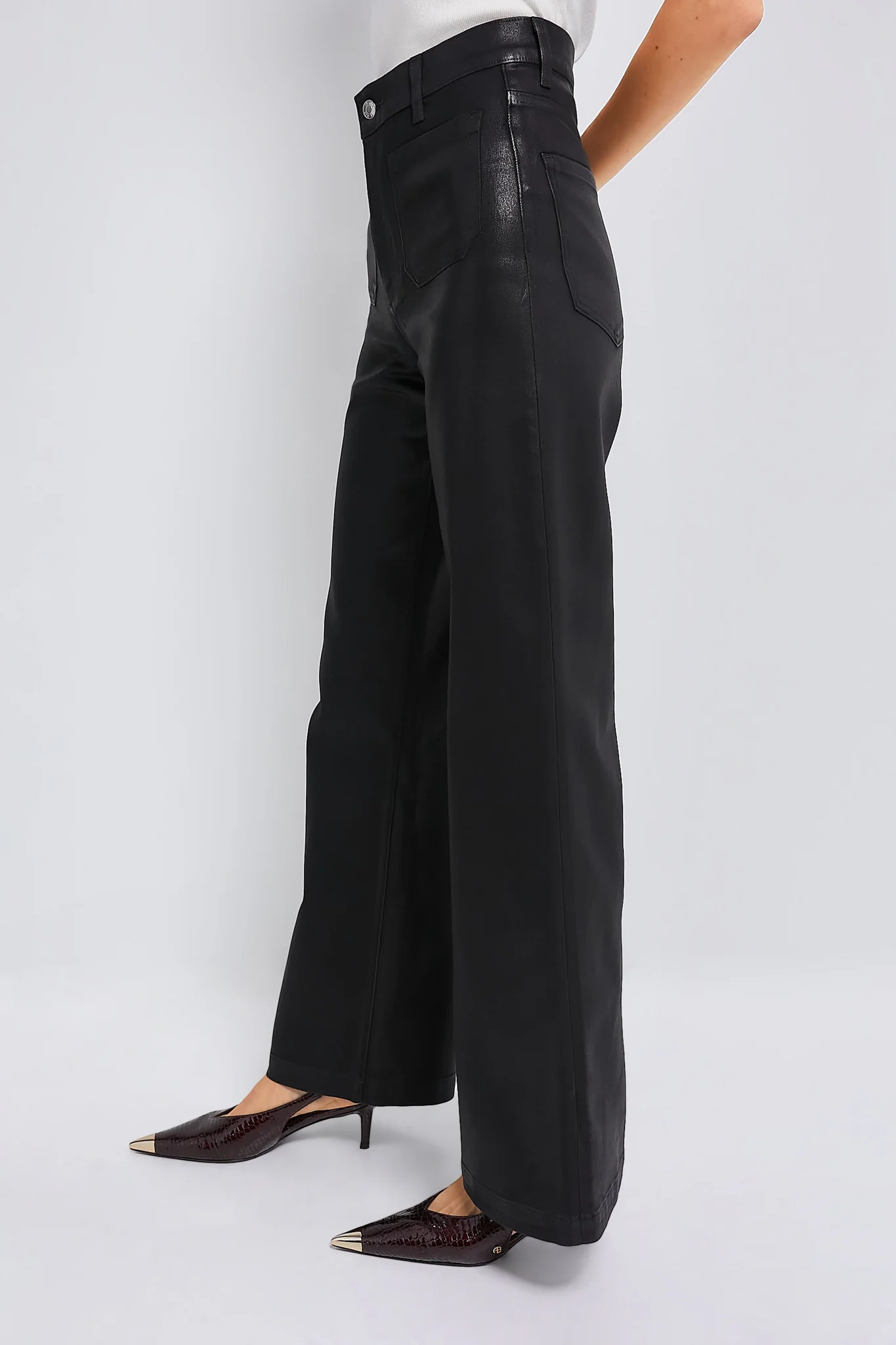 Black Coated Virginia Wideleg - Image 3