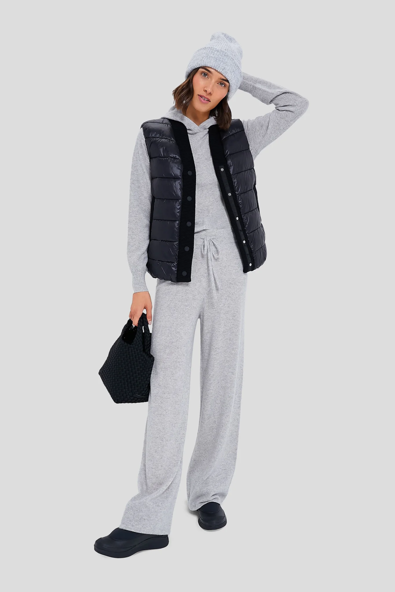 Black Colwyn Combo Boxy Gilet - Image 2