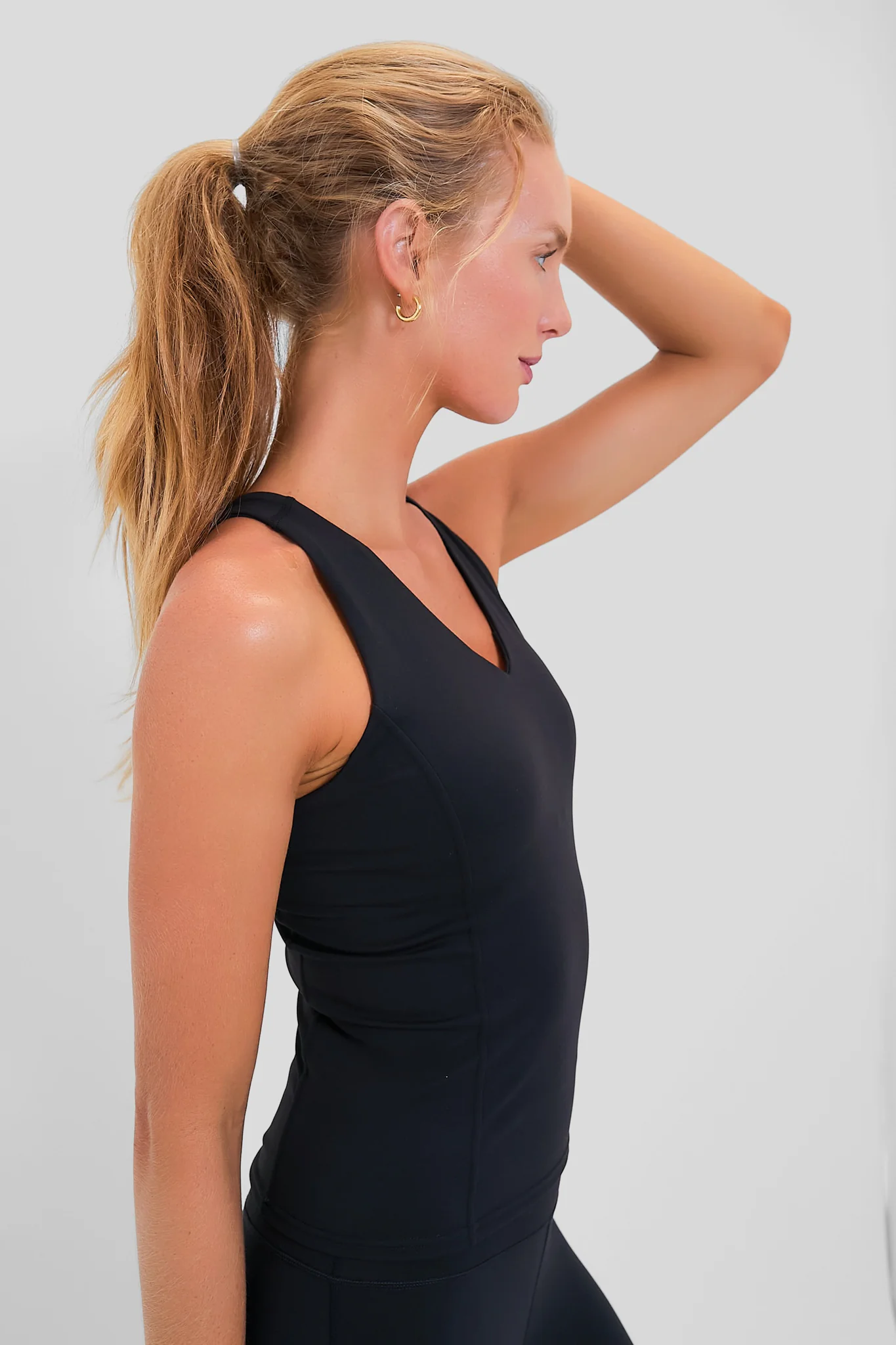 Black Compression Spandex Lena Tank - Image 3