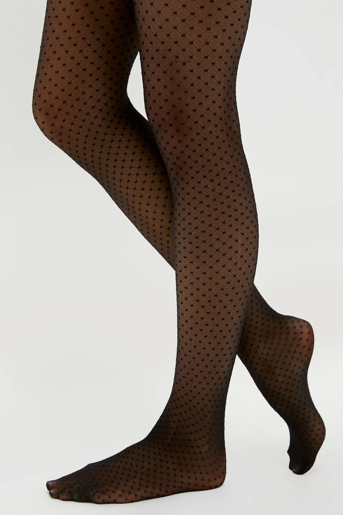 Black Control Dots Tights - Image 4