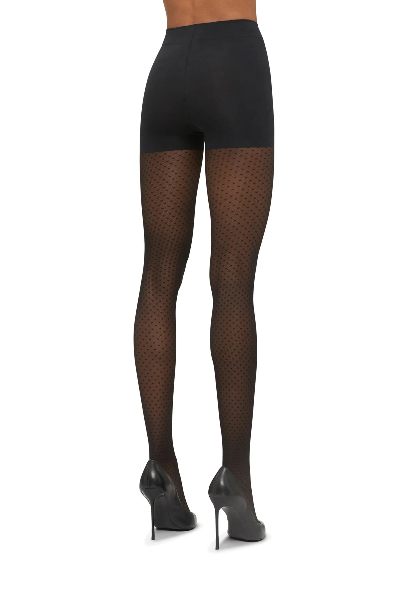 Black Control Dots Tights - Image 7