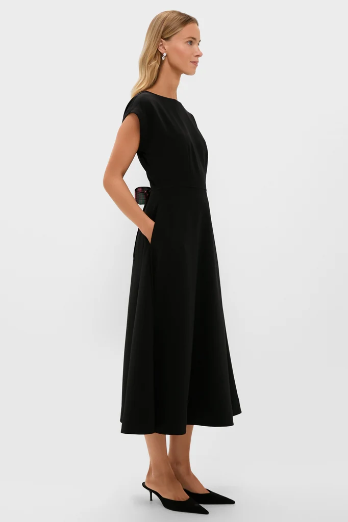 Black Corset Solen Midi Dress - Image 3