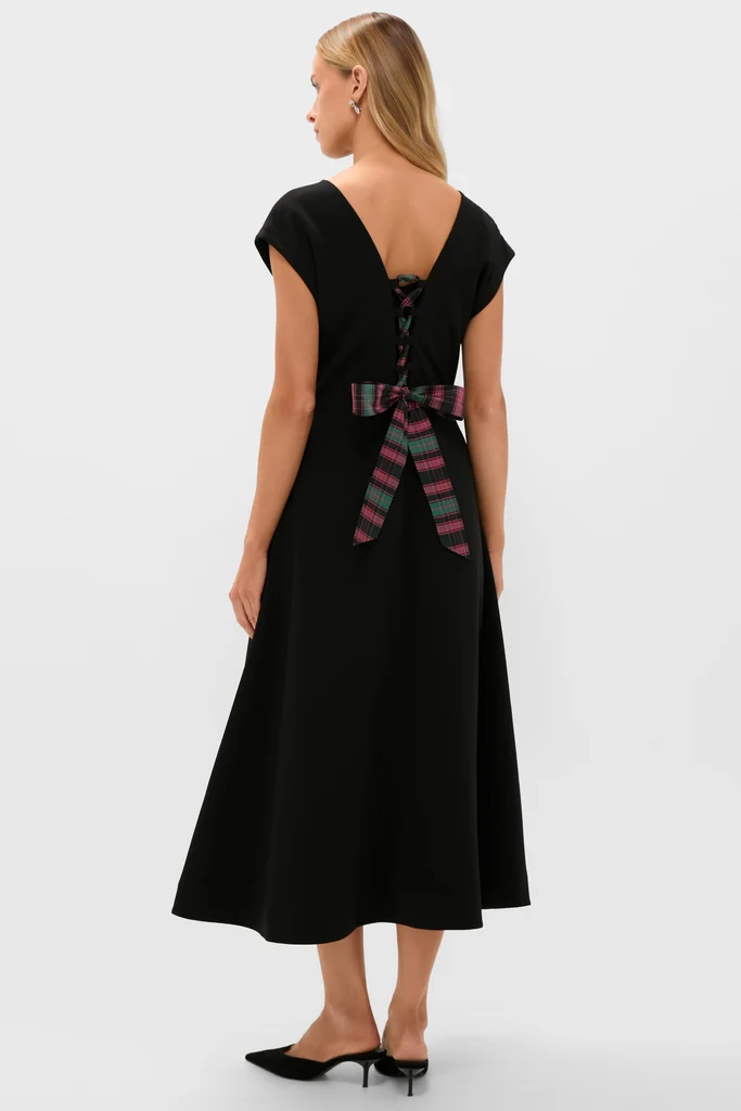 Black Corset Solen Midi Dress - Image 4