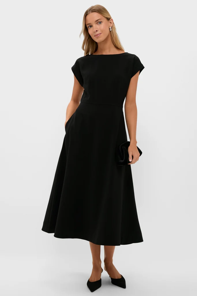 Black Corset Solen Midi Dress - Image 5