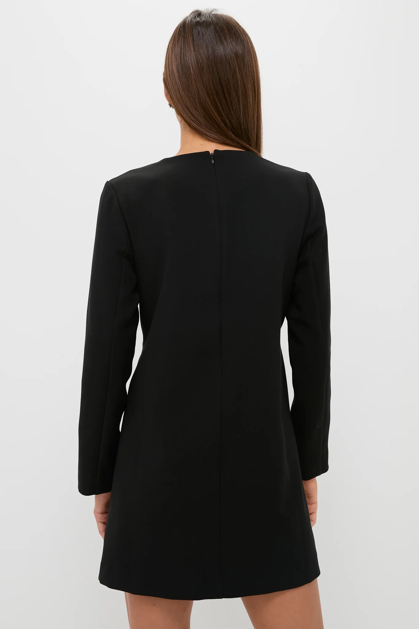 Black Crepe Blair Bow Coat Dress - Image 5