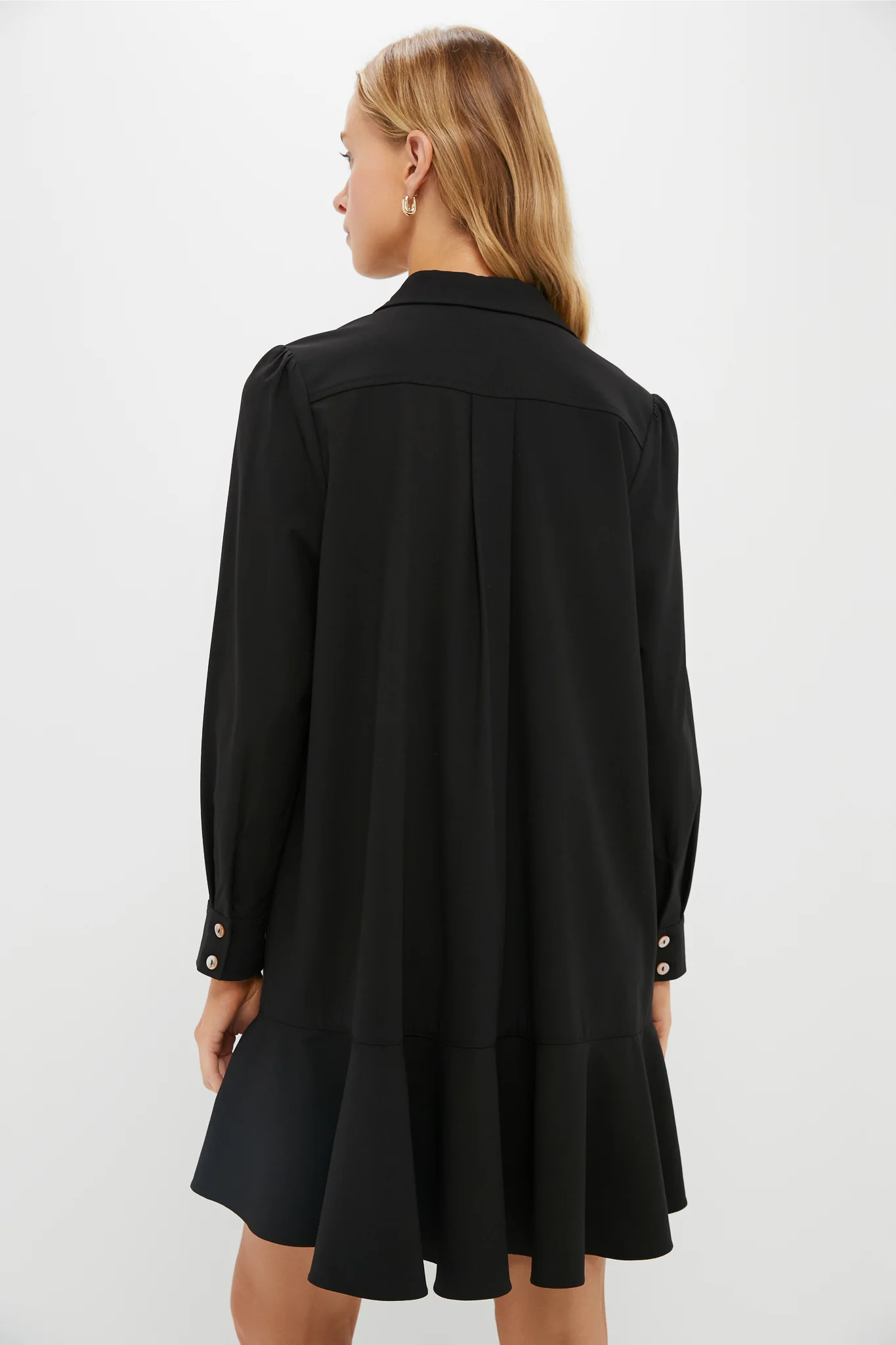 Black Crepe Callahan Shirt Dress - Image 4