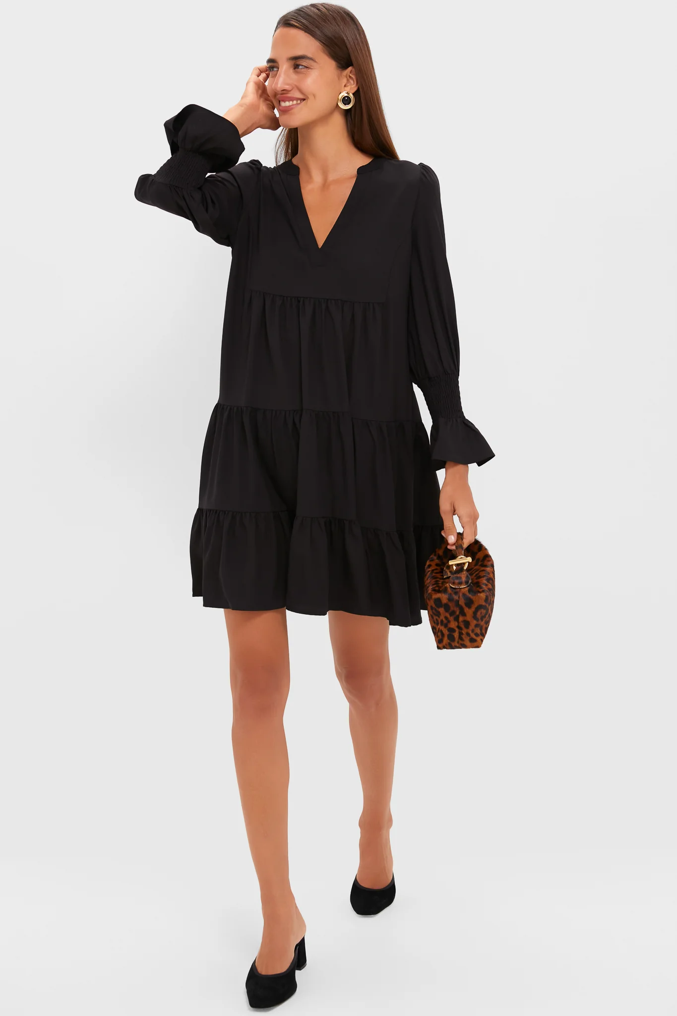 Black Crepe Kenzo Dress - Image 2