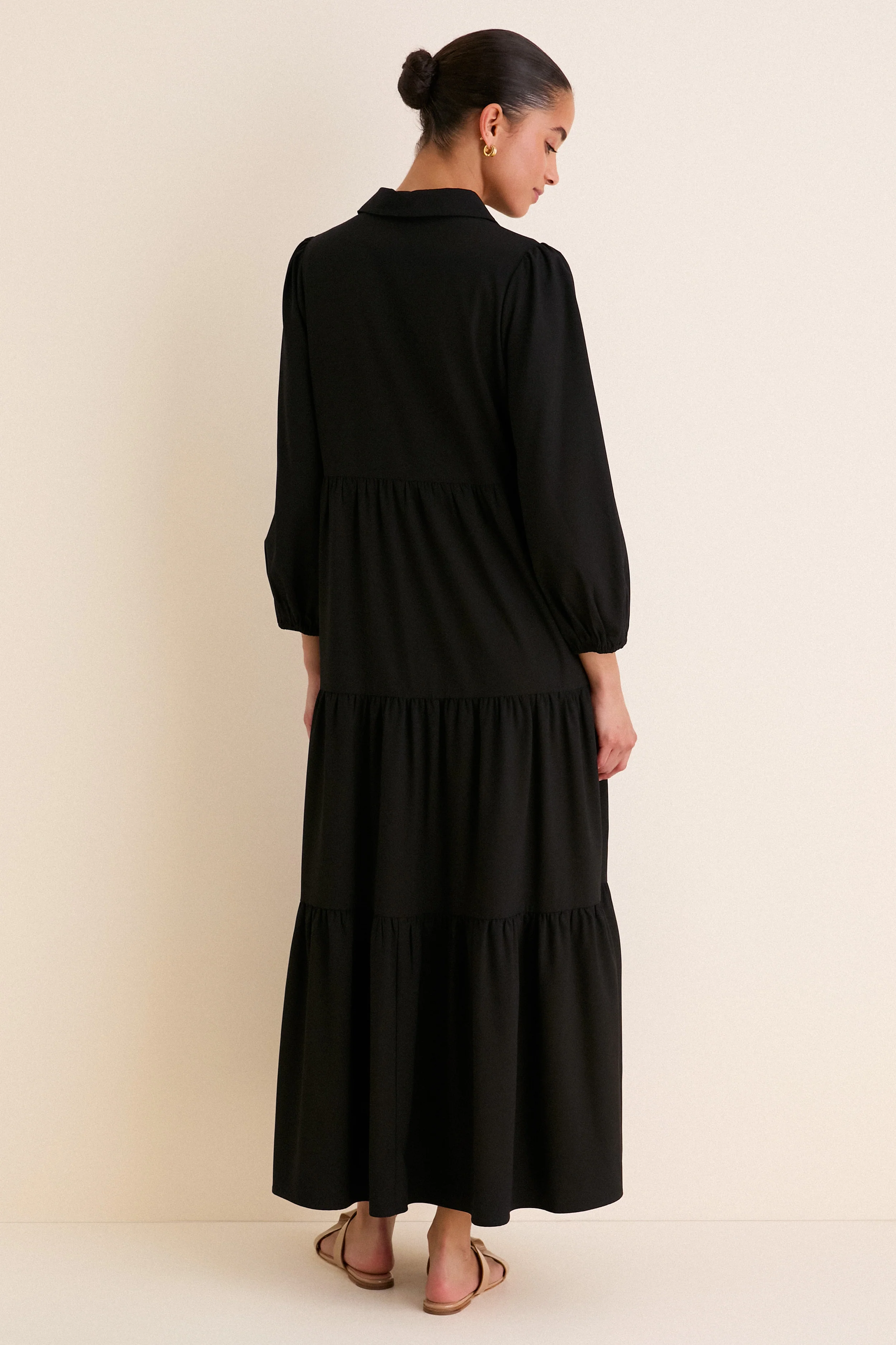 Black Crepe Mabel Maxi Dress - Image 4