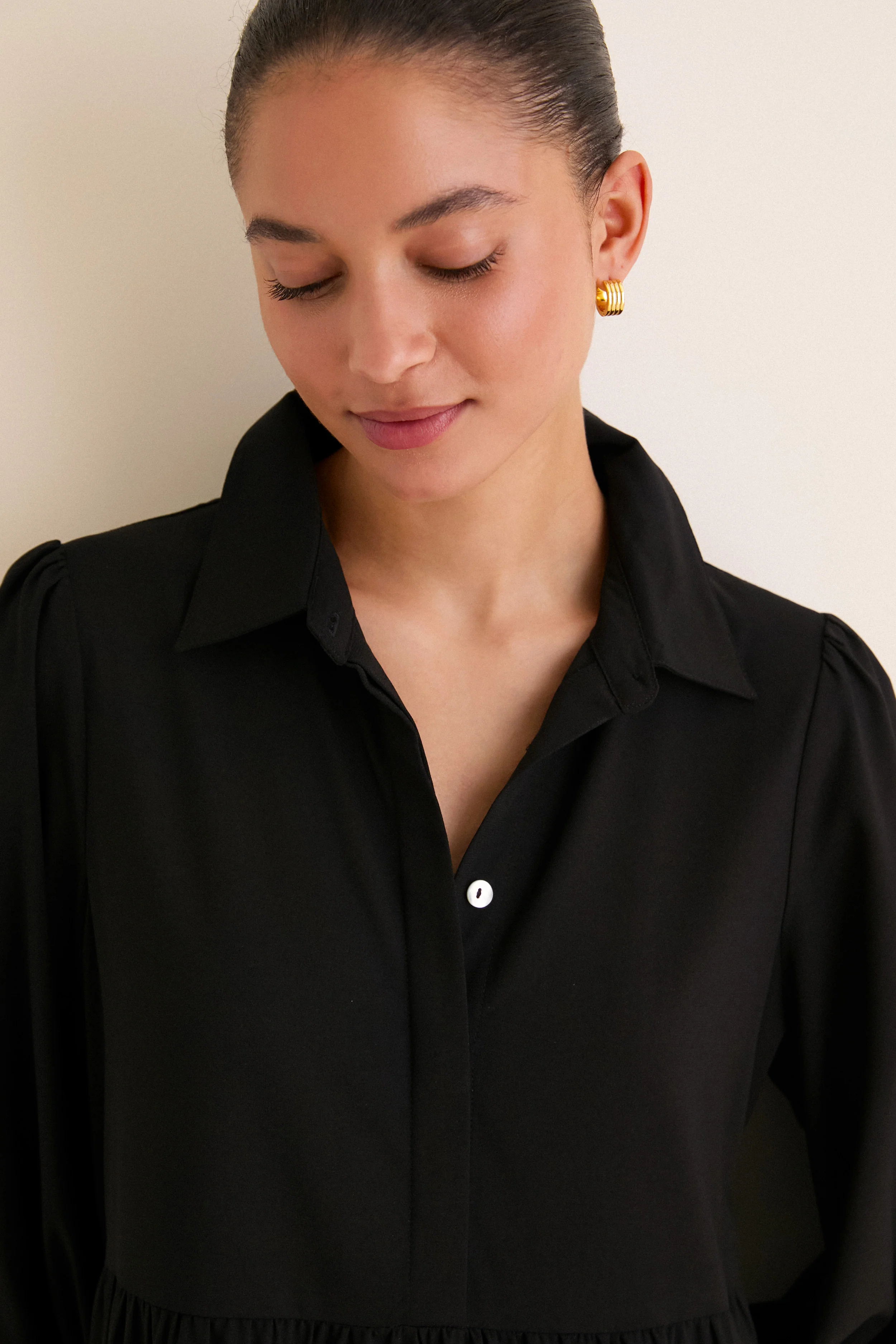 Black Crepe Mabel Maxi Dress - Image 6