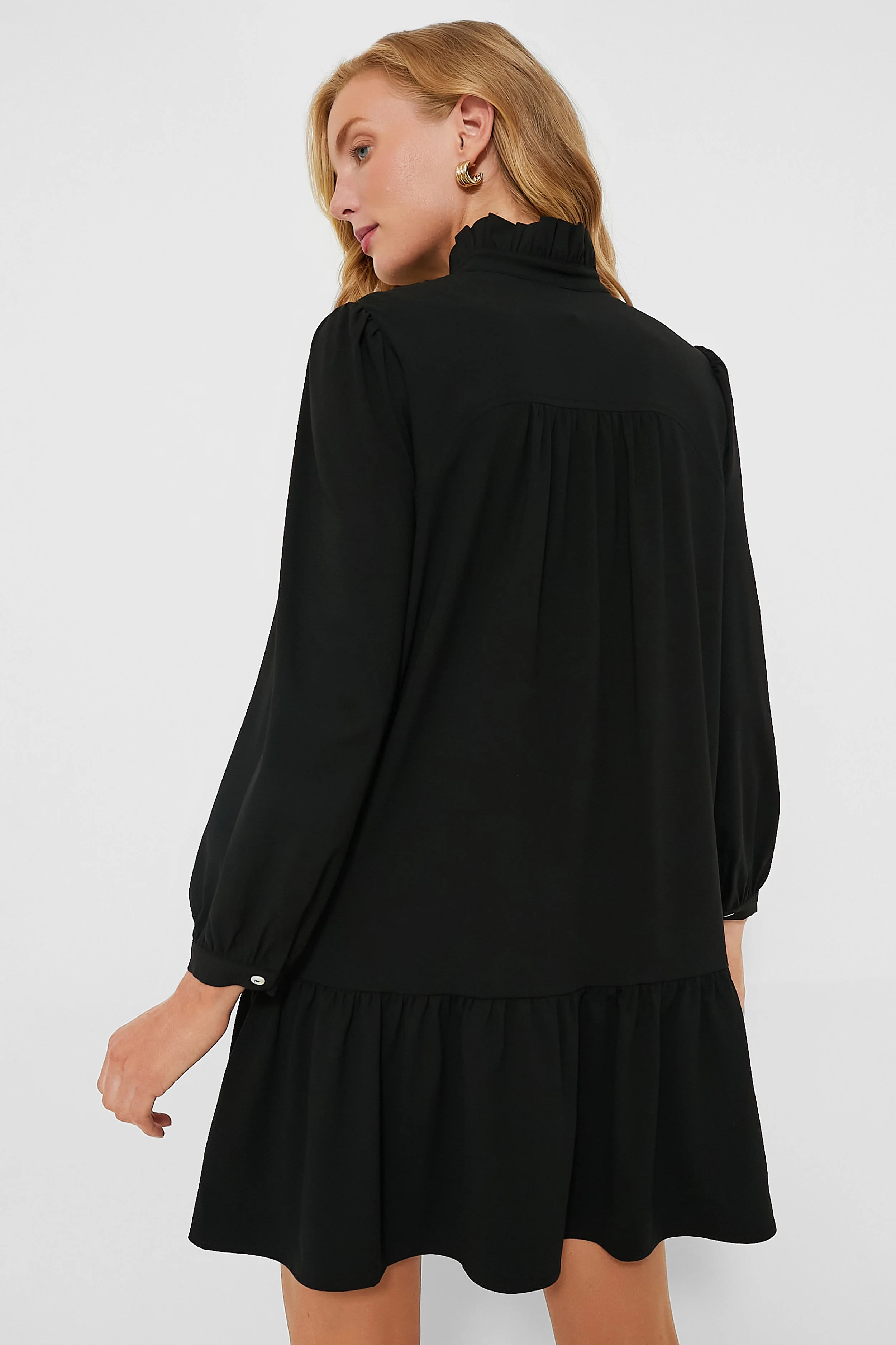 Black Crepe Palmerston Dress - Image 4