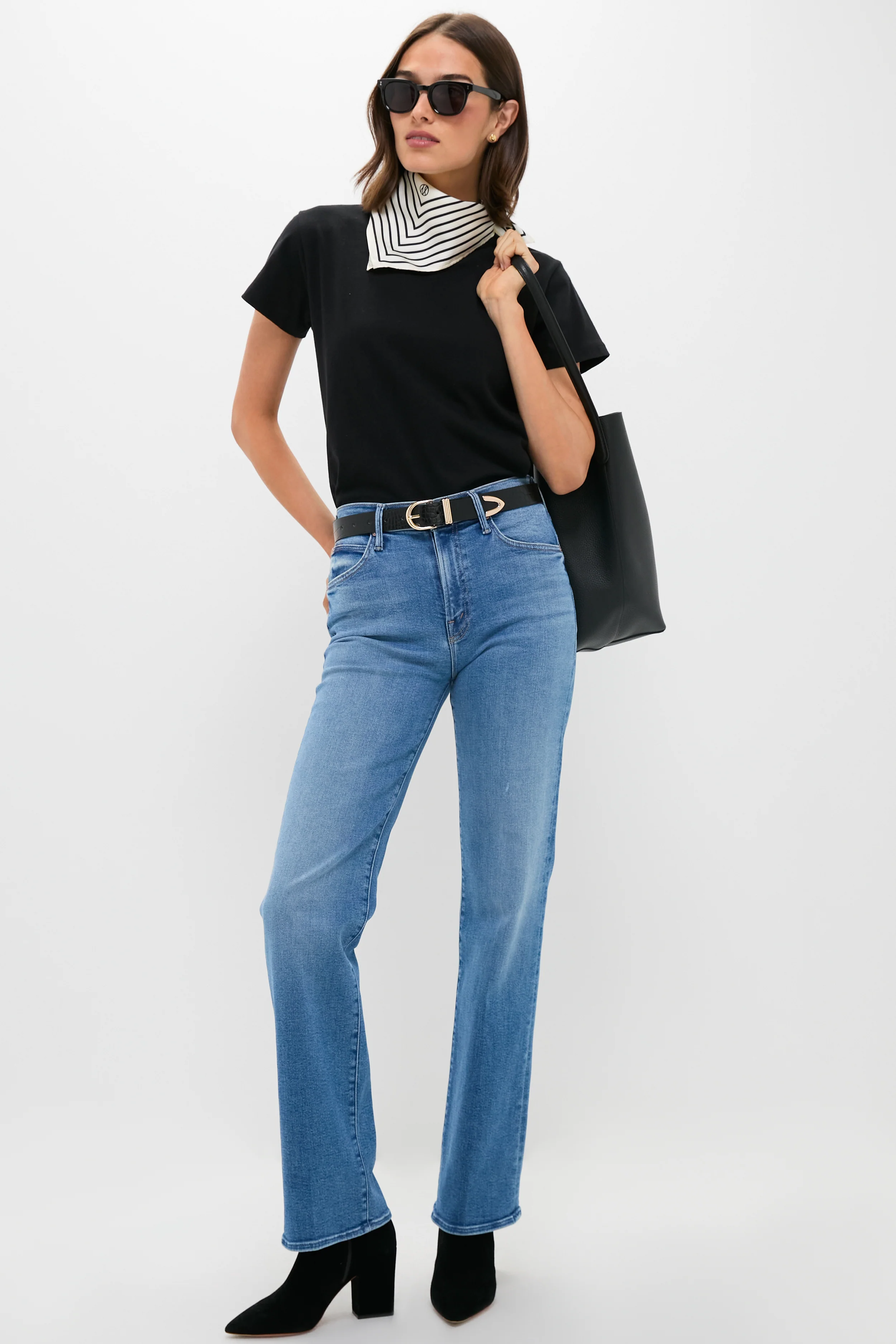 Black Croc and Gold Jeanette Belt - Image 3