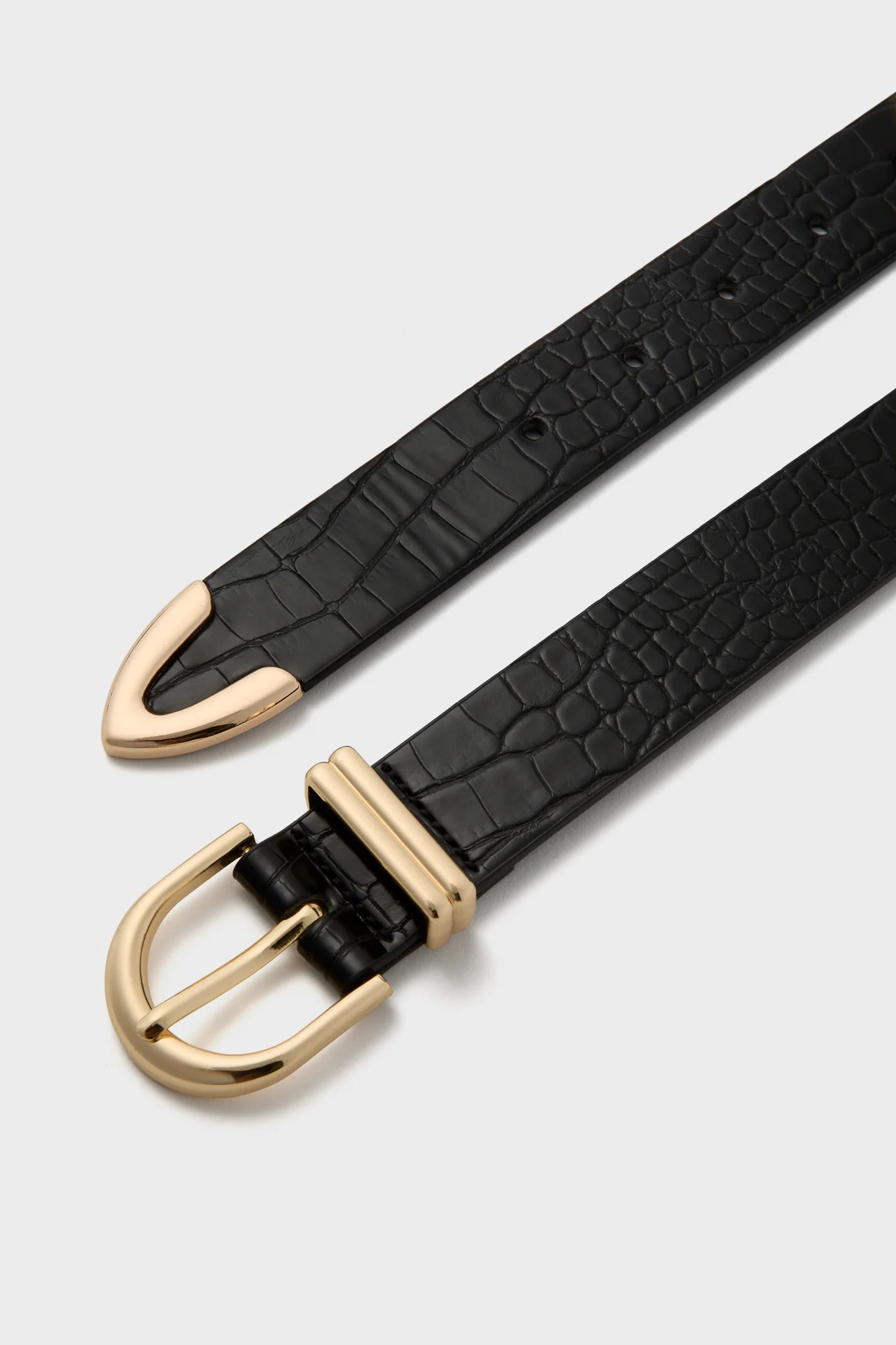 Black Croc and Gold Jeanette Belt - Image 4