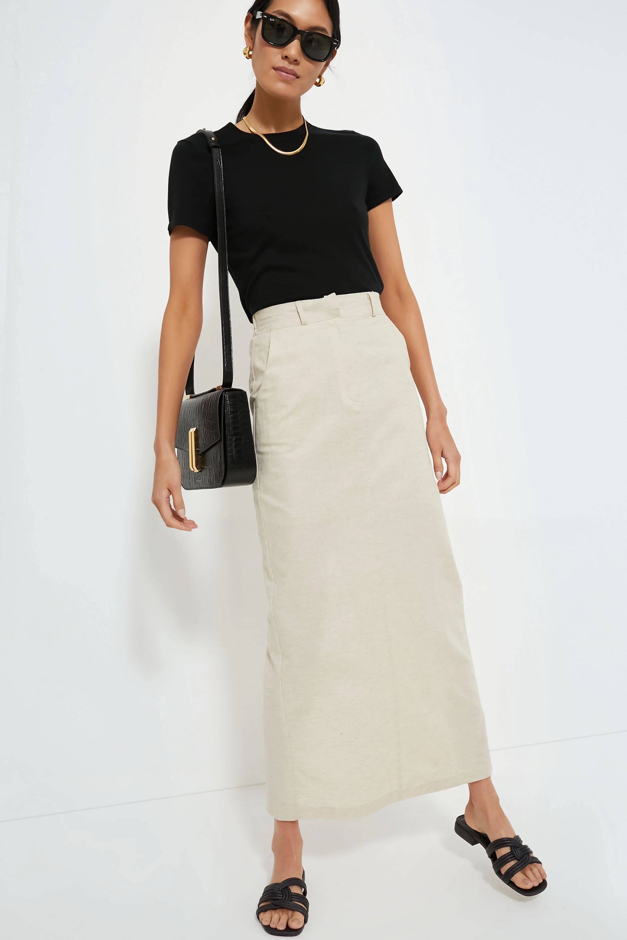 Black Croc Effect Vancouver Bag - Image 3