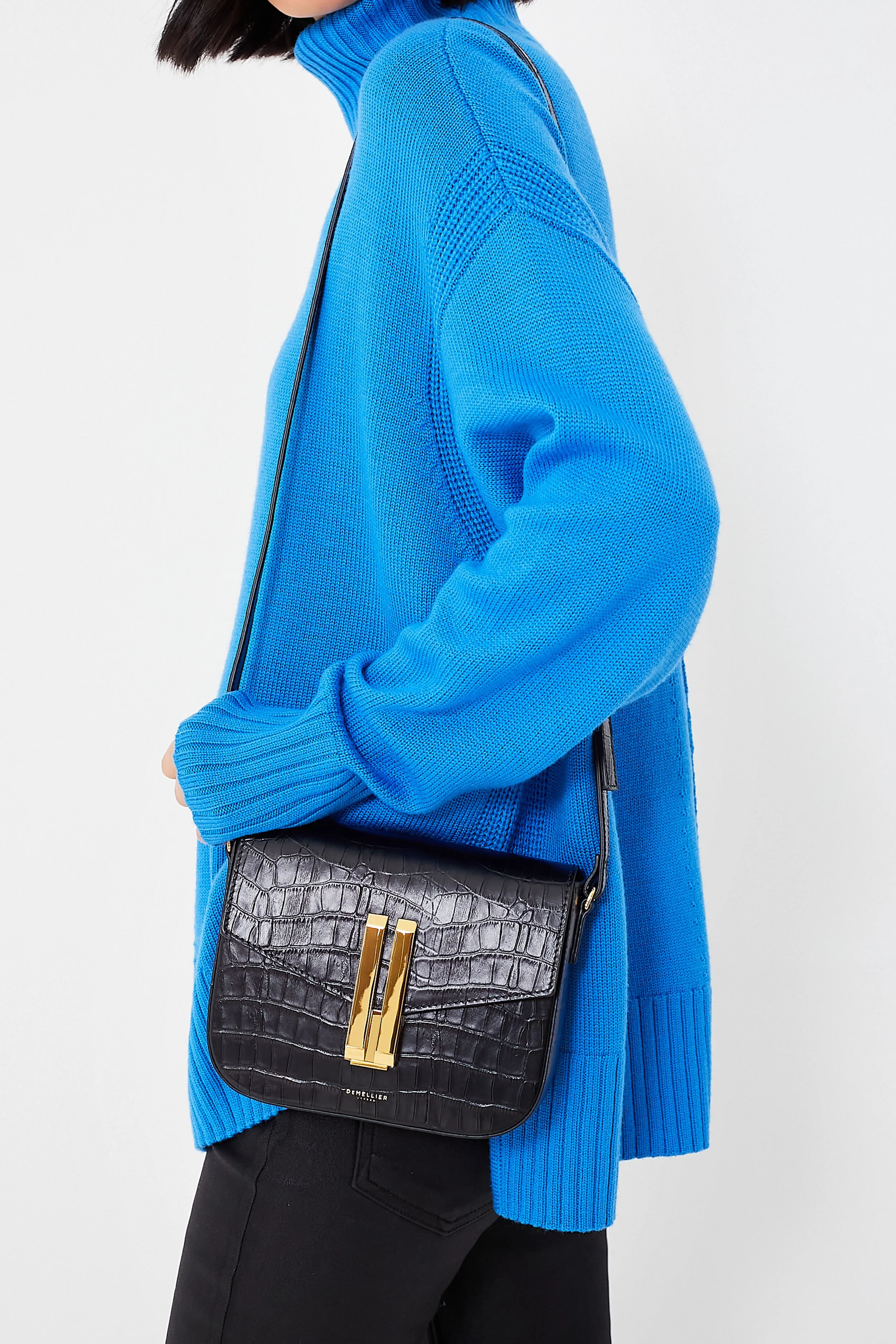 Black Croc Small Vancouver Bag - Image 2