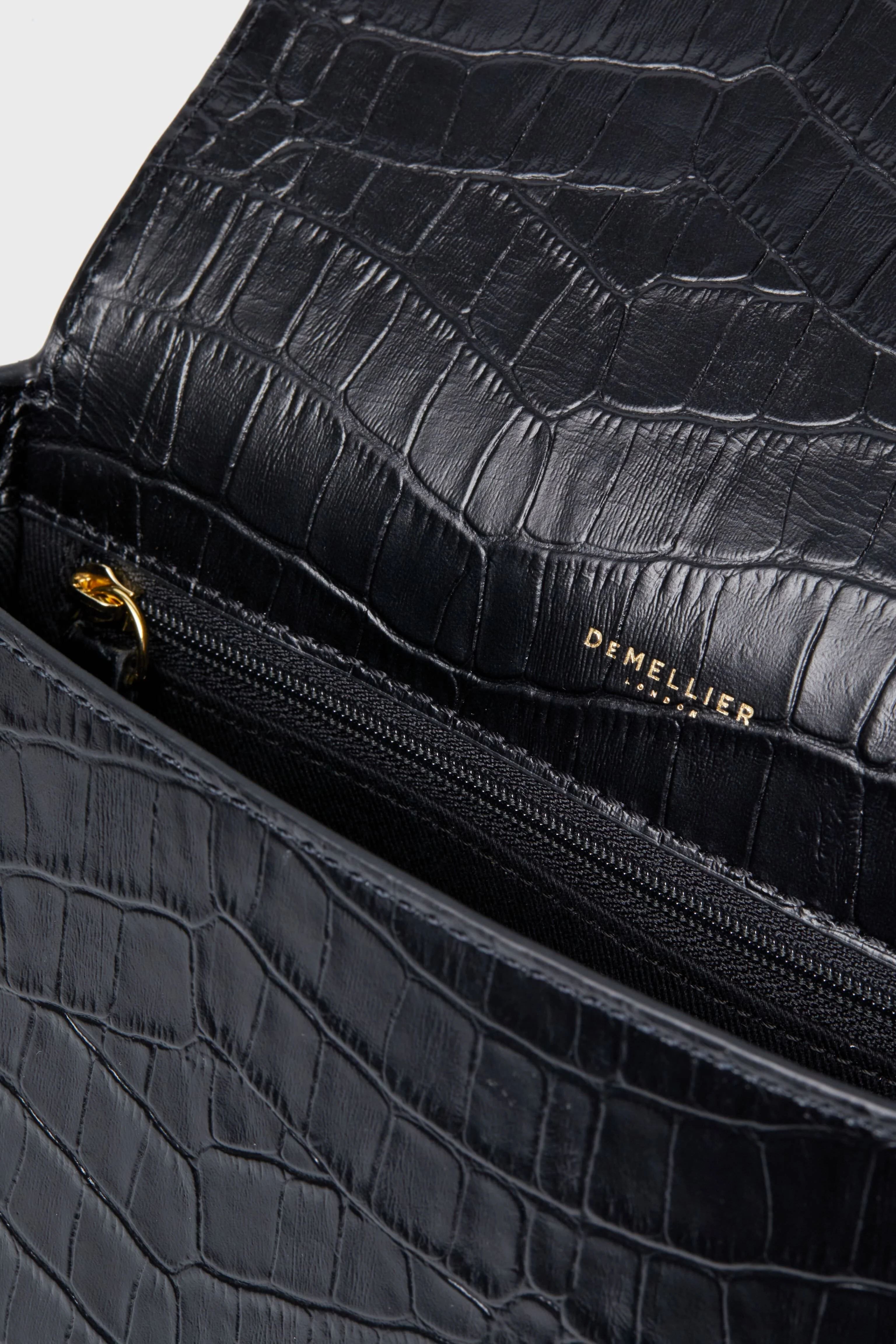Black Croc Small Vancouver Bag - Image 5