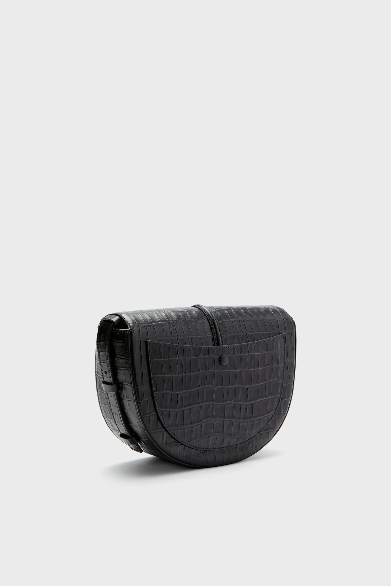 Black Croc Tokyo Saddle Bag - Image 3