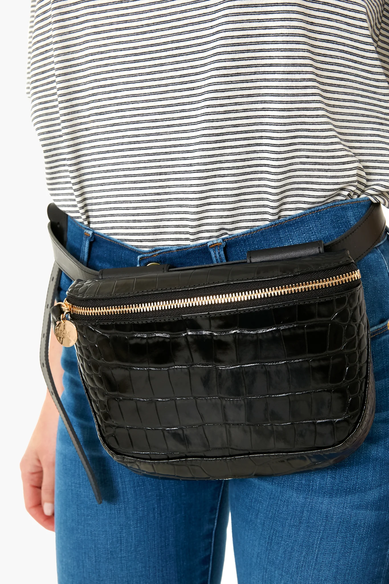 Black Croco Fanny Pack - Image 3