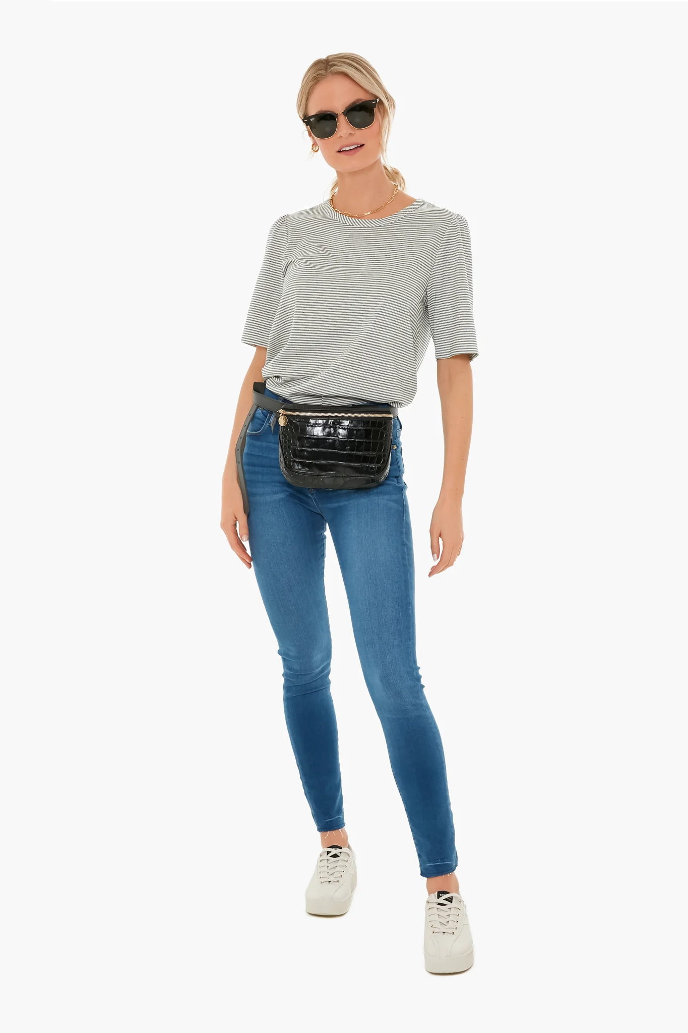 Black Croco Fanny Pack - Image 4