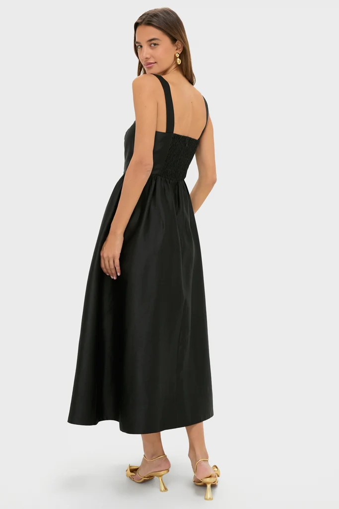 Black Dupioni Esme Dress - Image 4