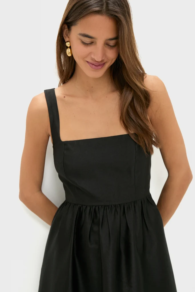 Black Dupioni Esme Dress - Image 5