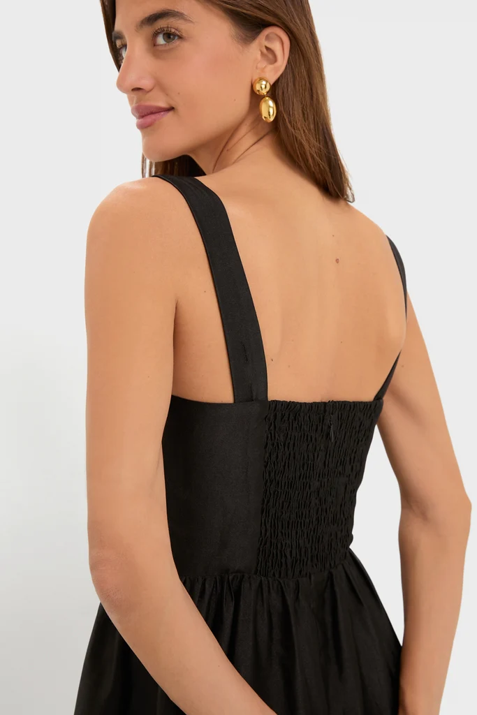 Black Dupioni Esme Dress - Image 6