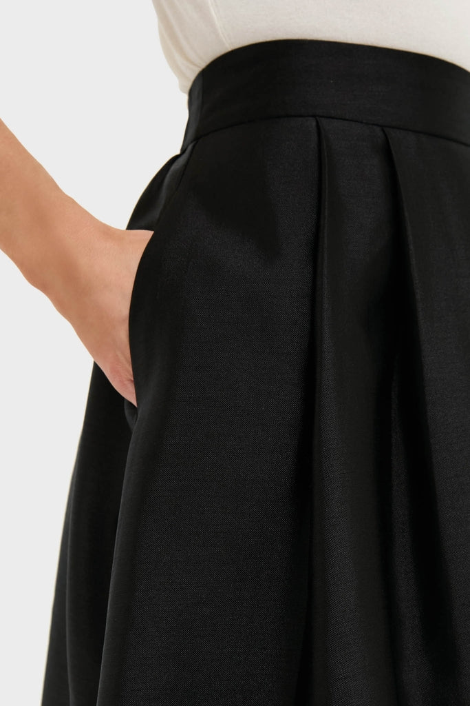 Black Dupioni Kendall Skirt - Image 5