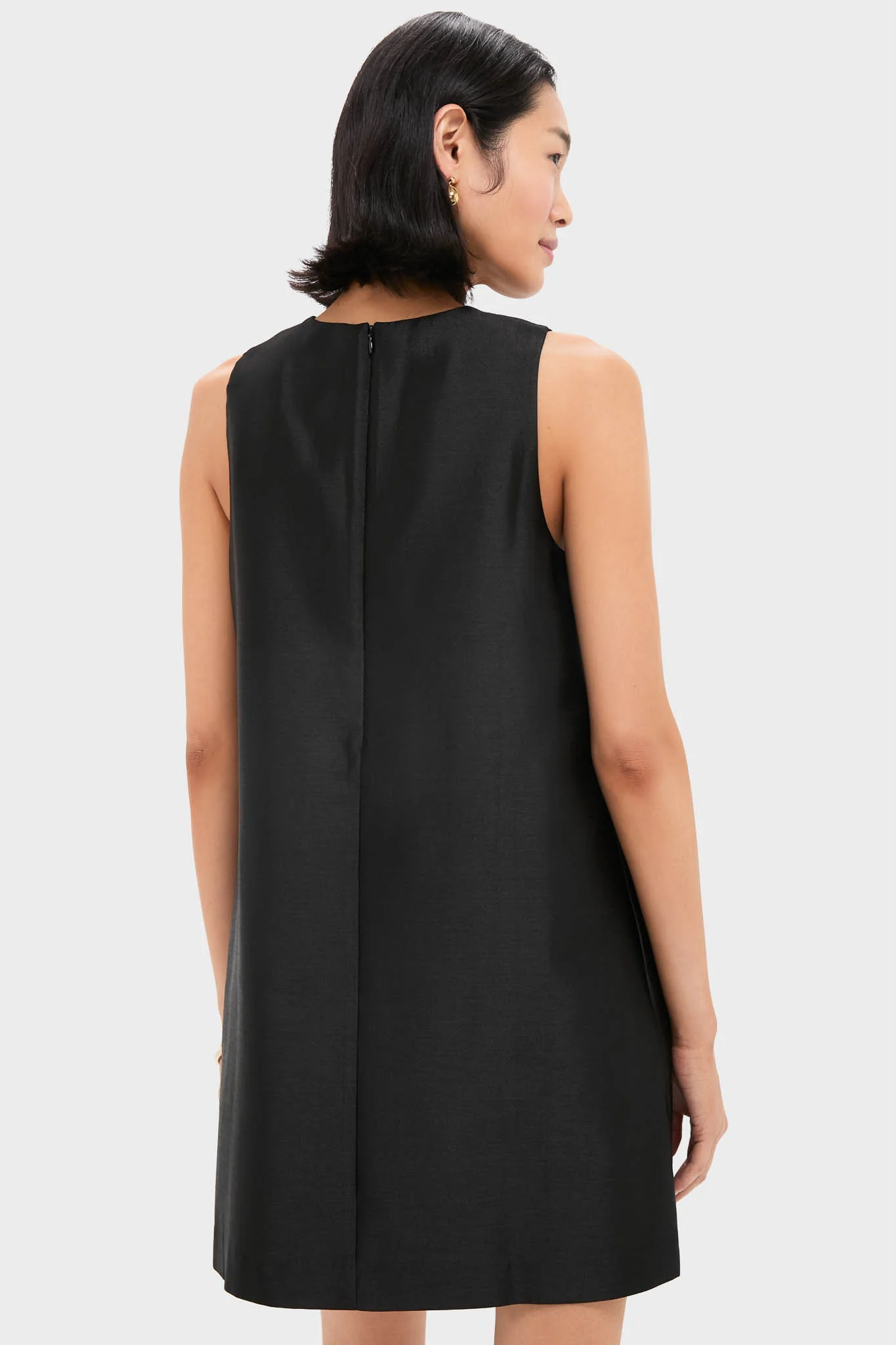 Black Dupioni Marlowe Dress - Image 4
